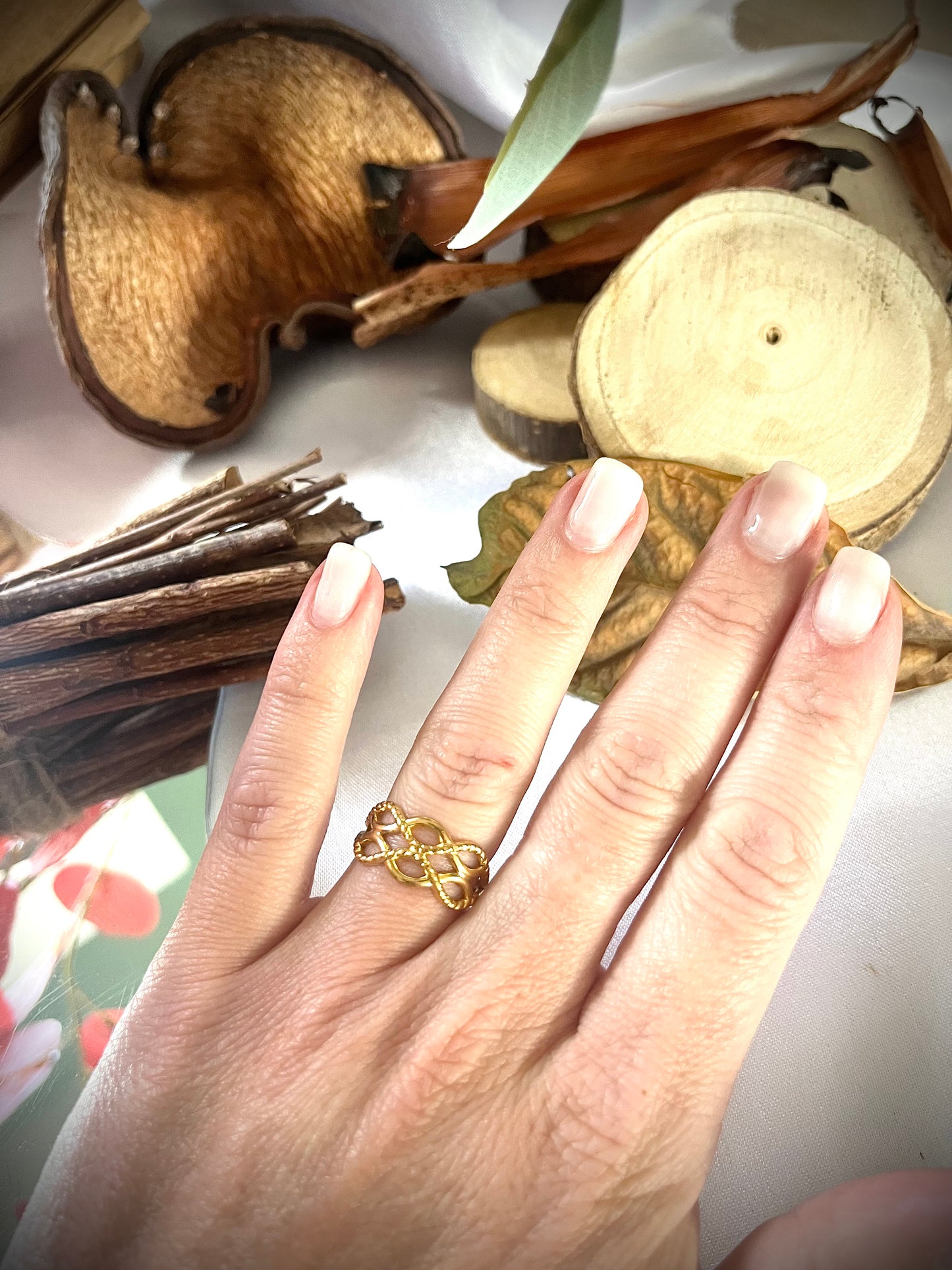 CLÉO l Bague ajustable dorée