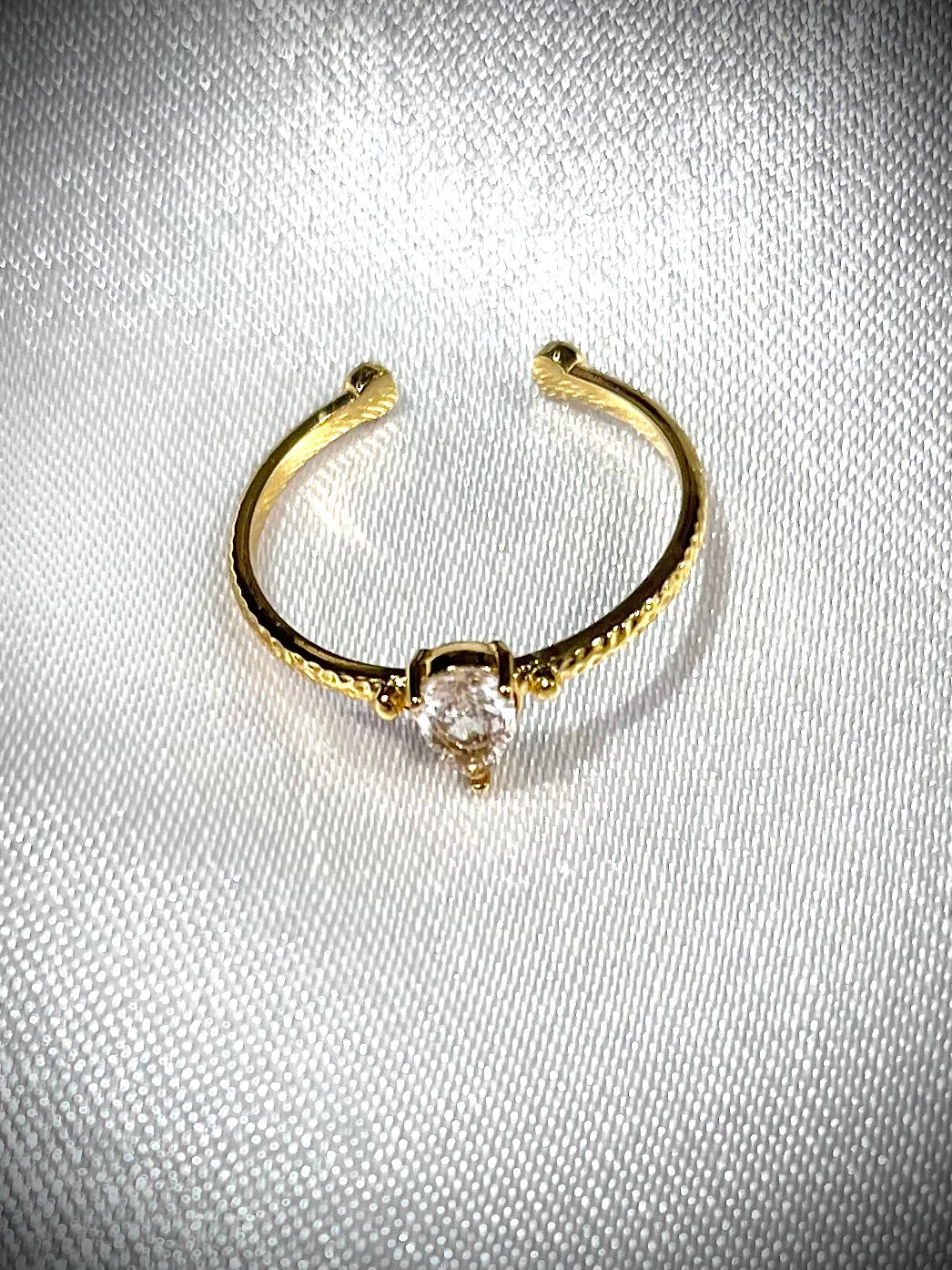 JADE l Bague dorée ajustable
