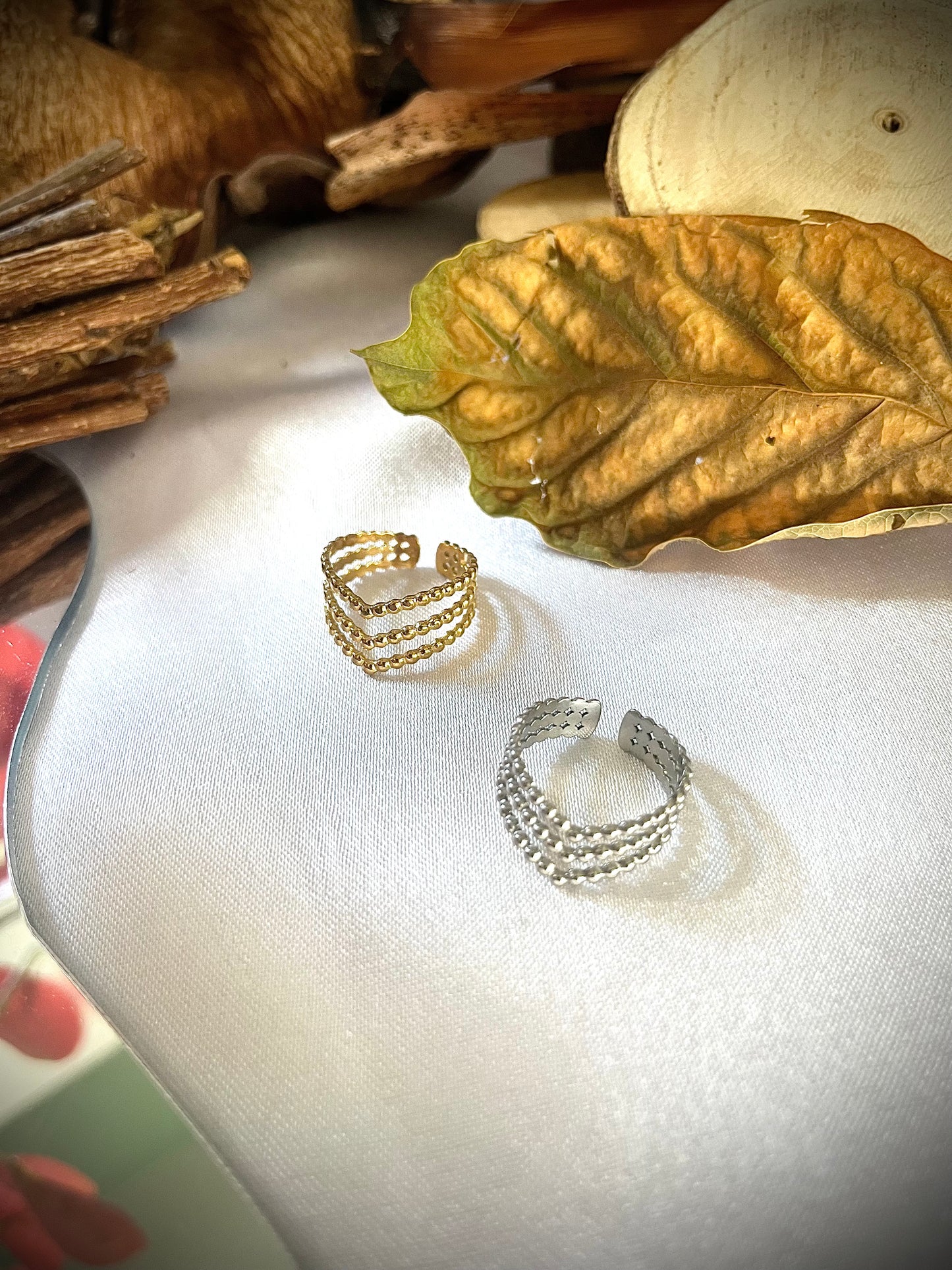 KLERVIA l Bague ajustable dorée ou argentée