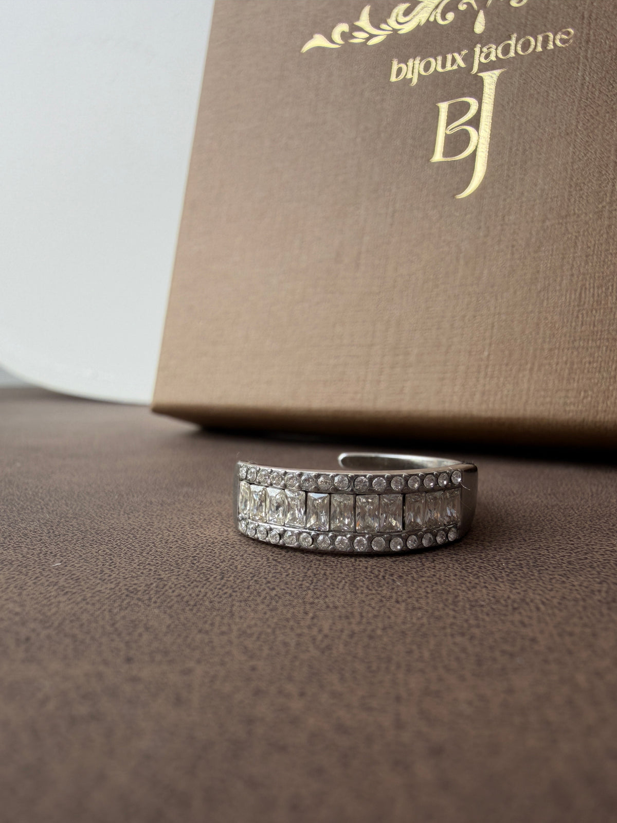 Nalia - bague ajustable et zircon blanc
