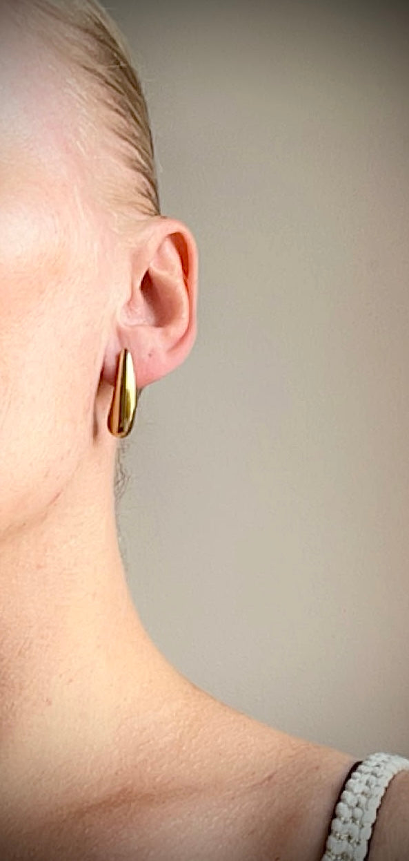NINA l Boucles d'oreilles goûte en acier inoxydable