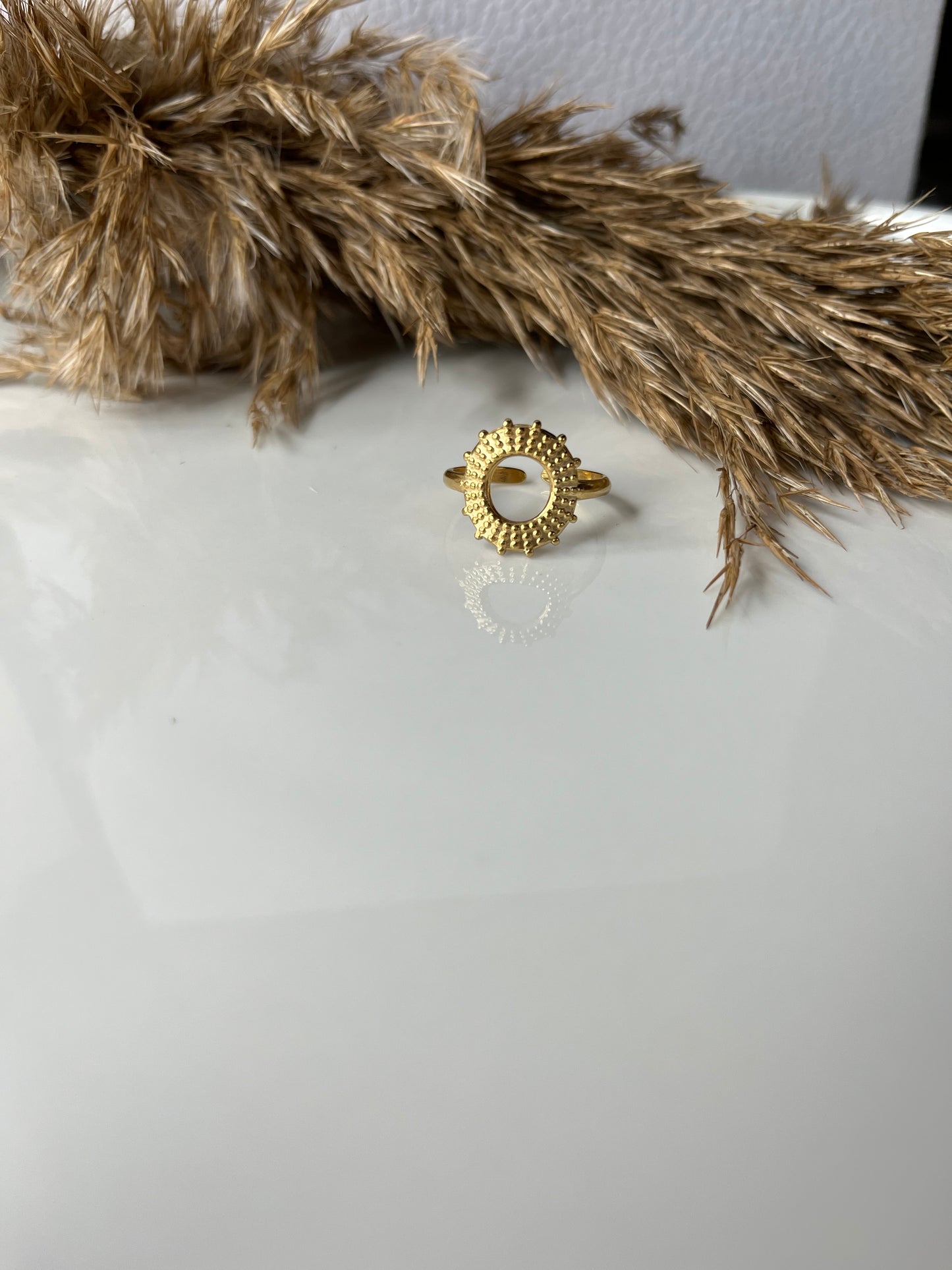 Imane l bague ajustable dorée