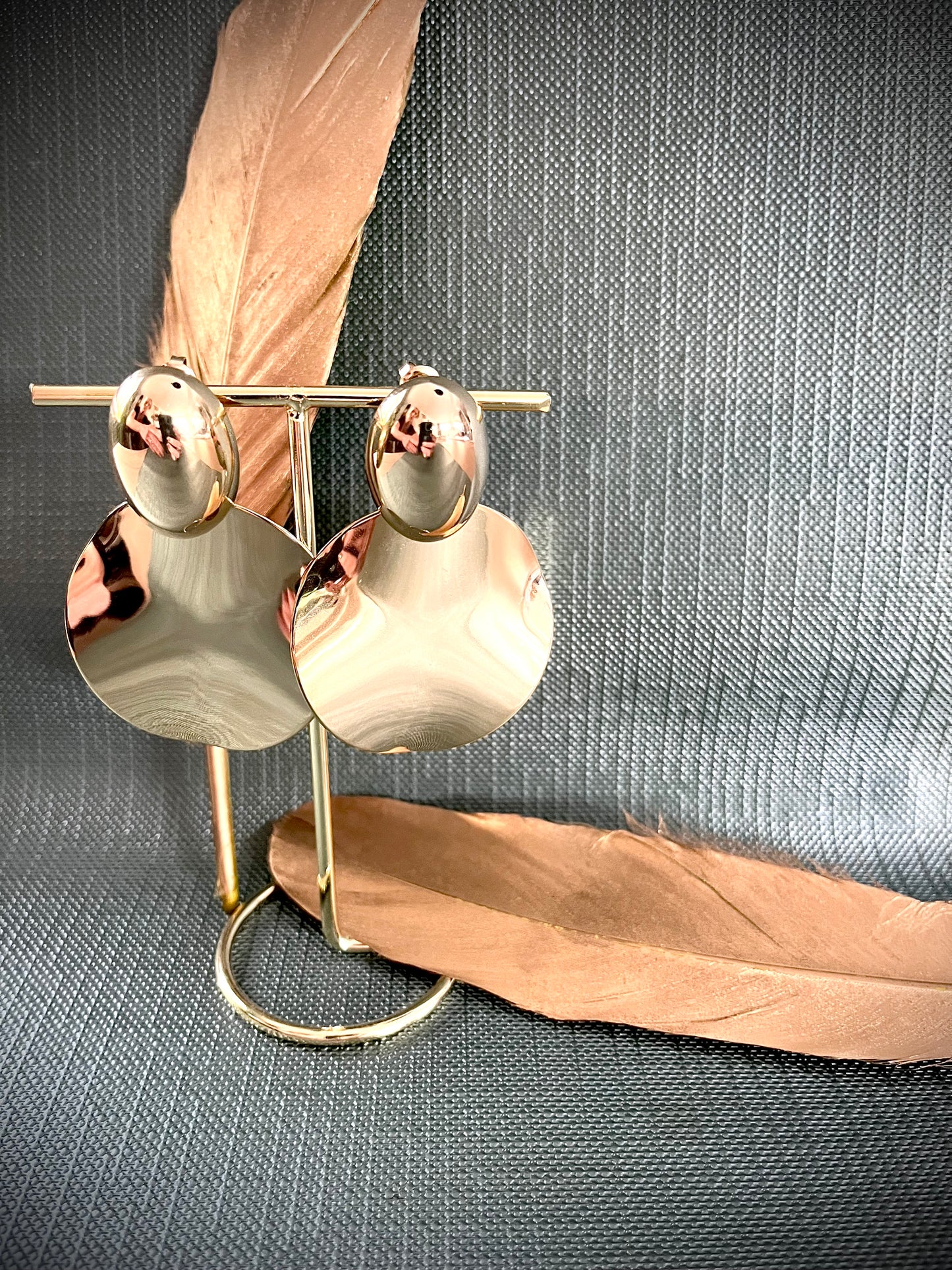 TAHIA| Boucles d'oreilles pendantes doré en acier inoxydable