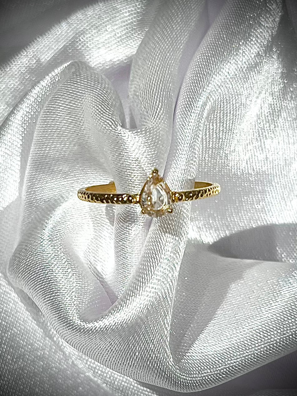 JADE l Bague dorée ajustable