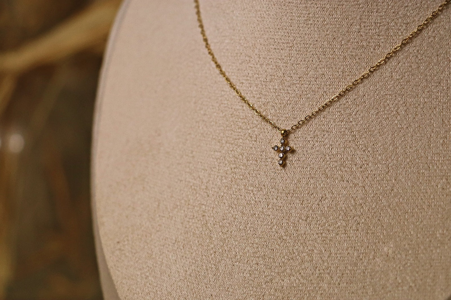 LENAIC l Collier doré ou argenté serti de zircon blanc