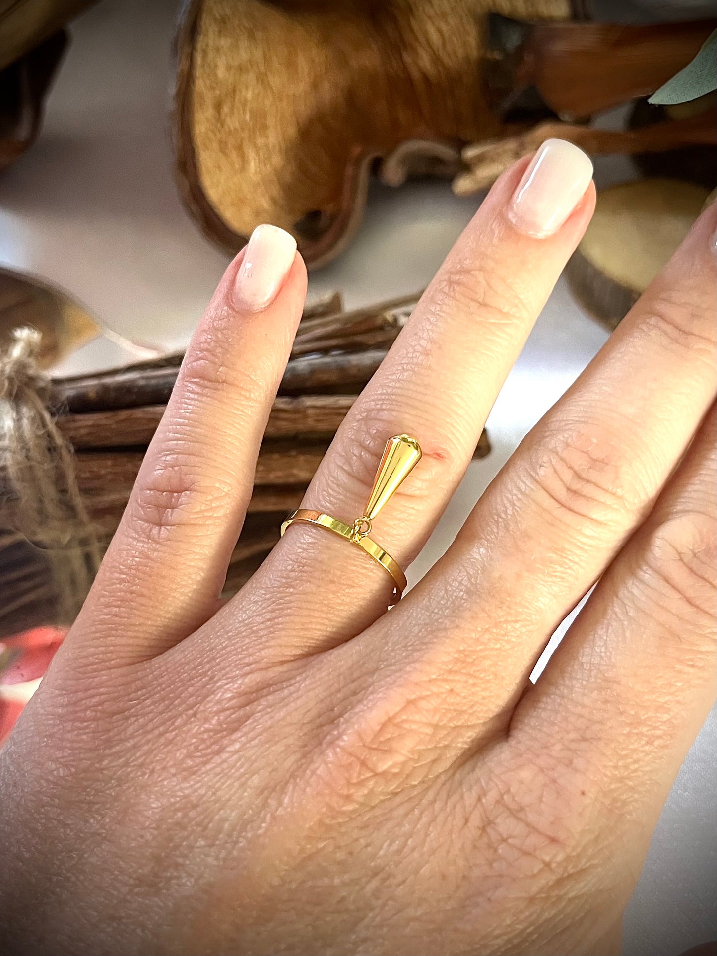 NINA l Bague ajustable goutte