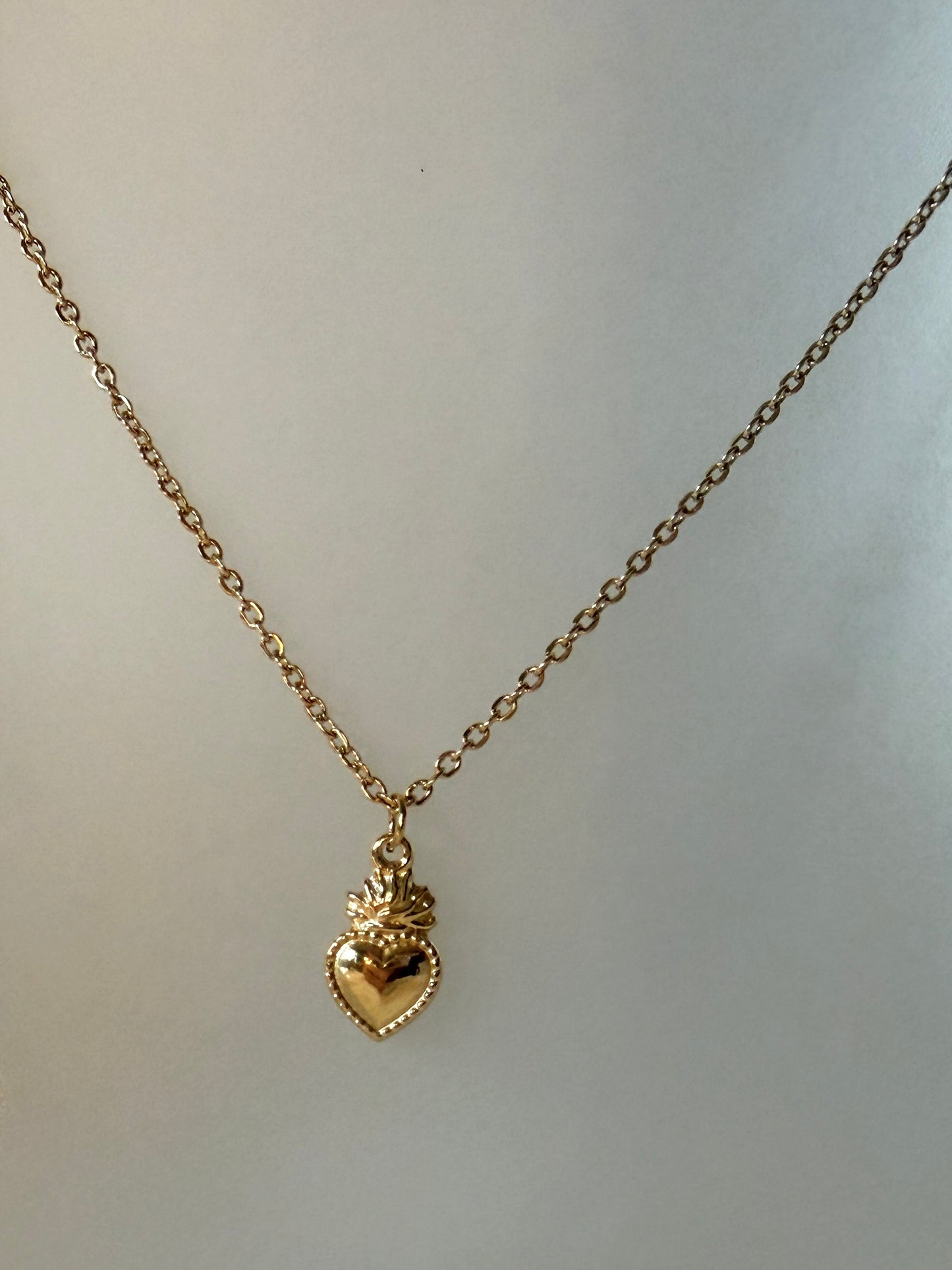Cuore l Collier fin doré cœur ex-voto