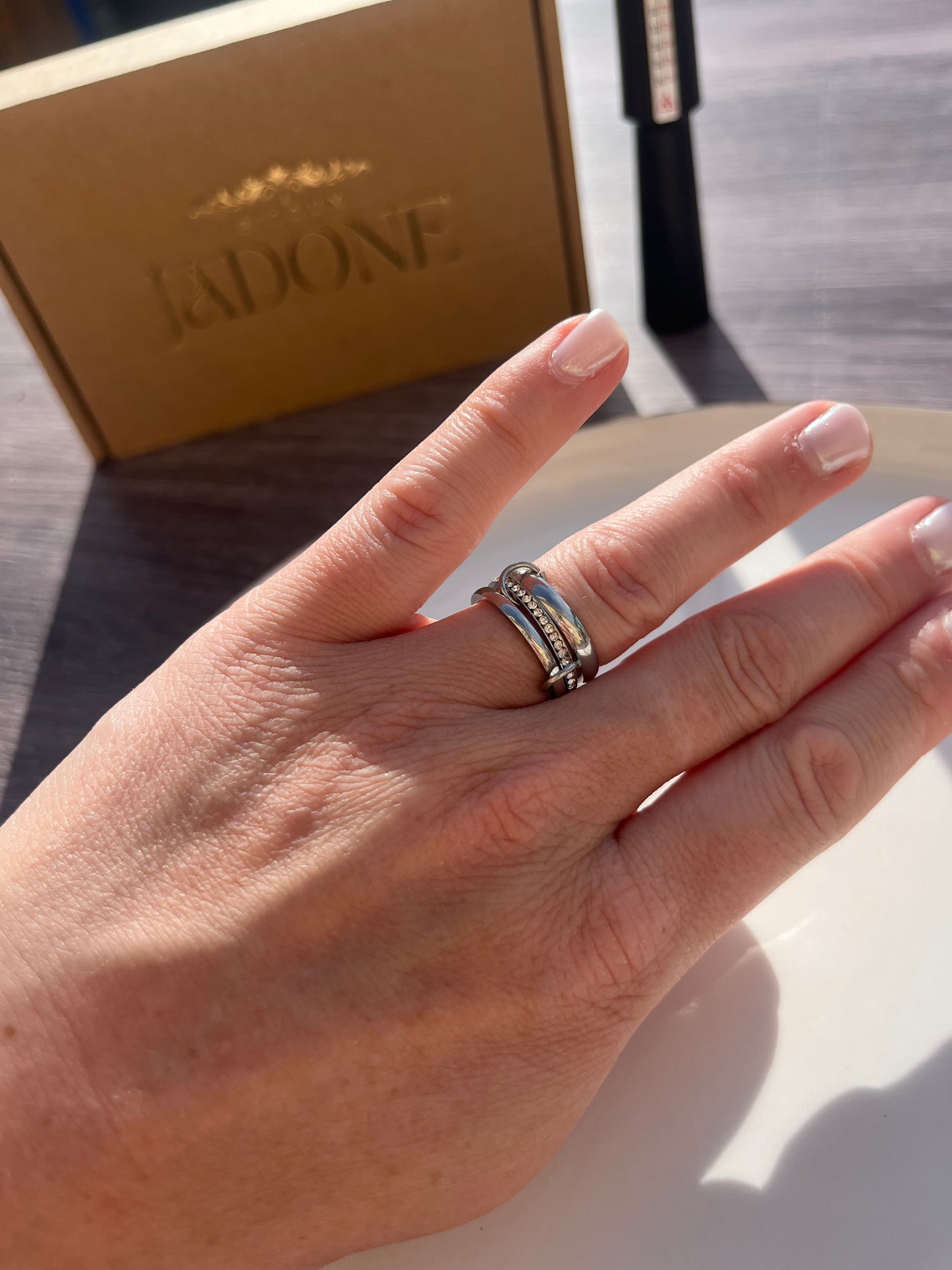 MALViNA l Bague dupe 3 anneaux doré ou argenté