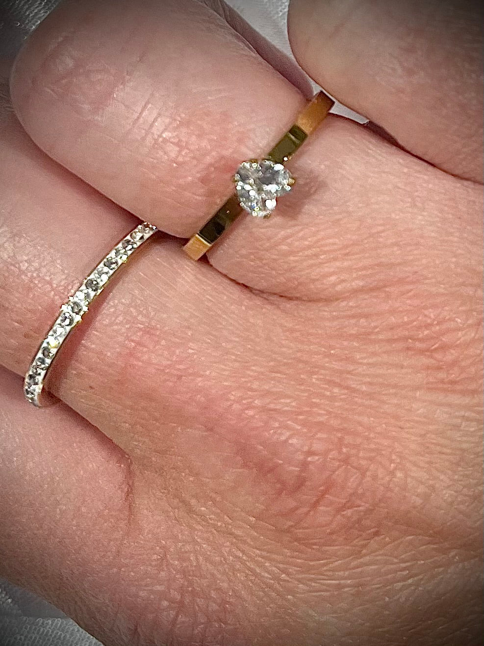 NOÉ l Bague dorée zircon cœur