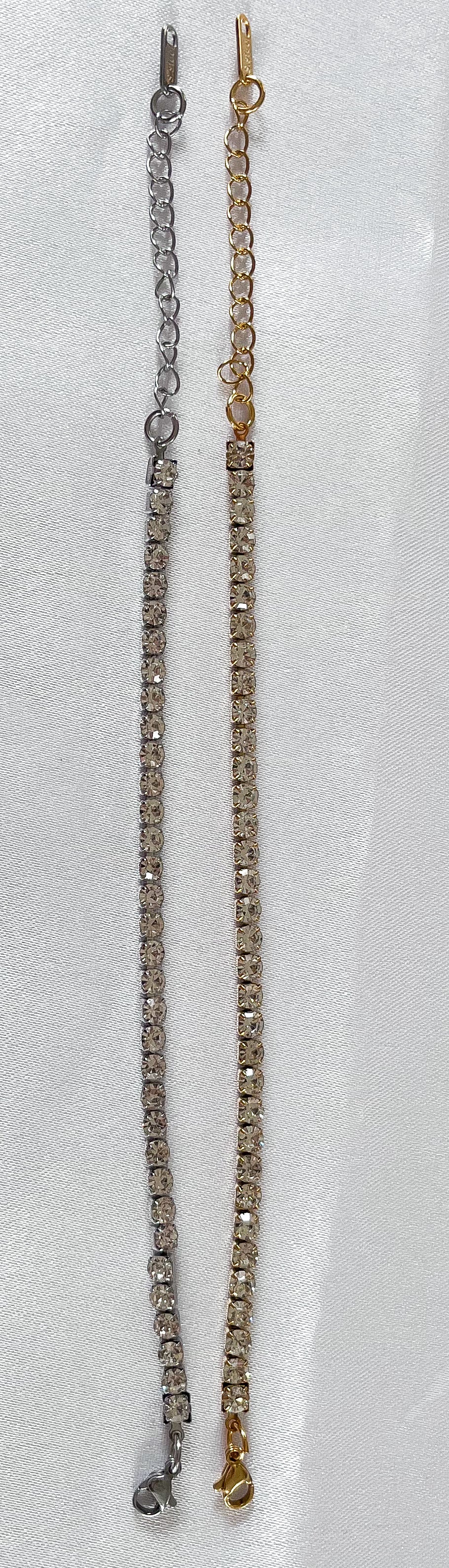 SONIA l Bracelet doré ou argenté serti de strass