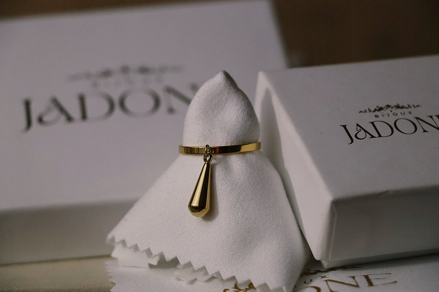 NINA l Bague ajustable goutte