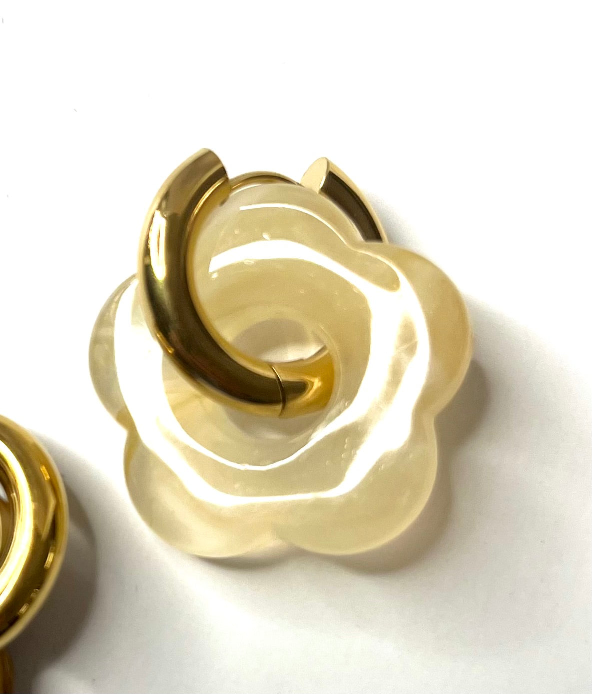 VILADY l Boucles d'oreilles créoles à fleur colorés