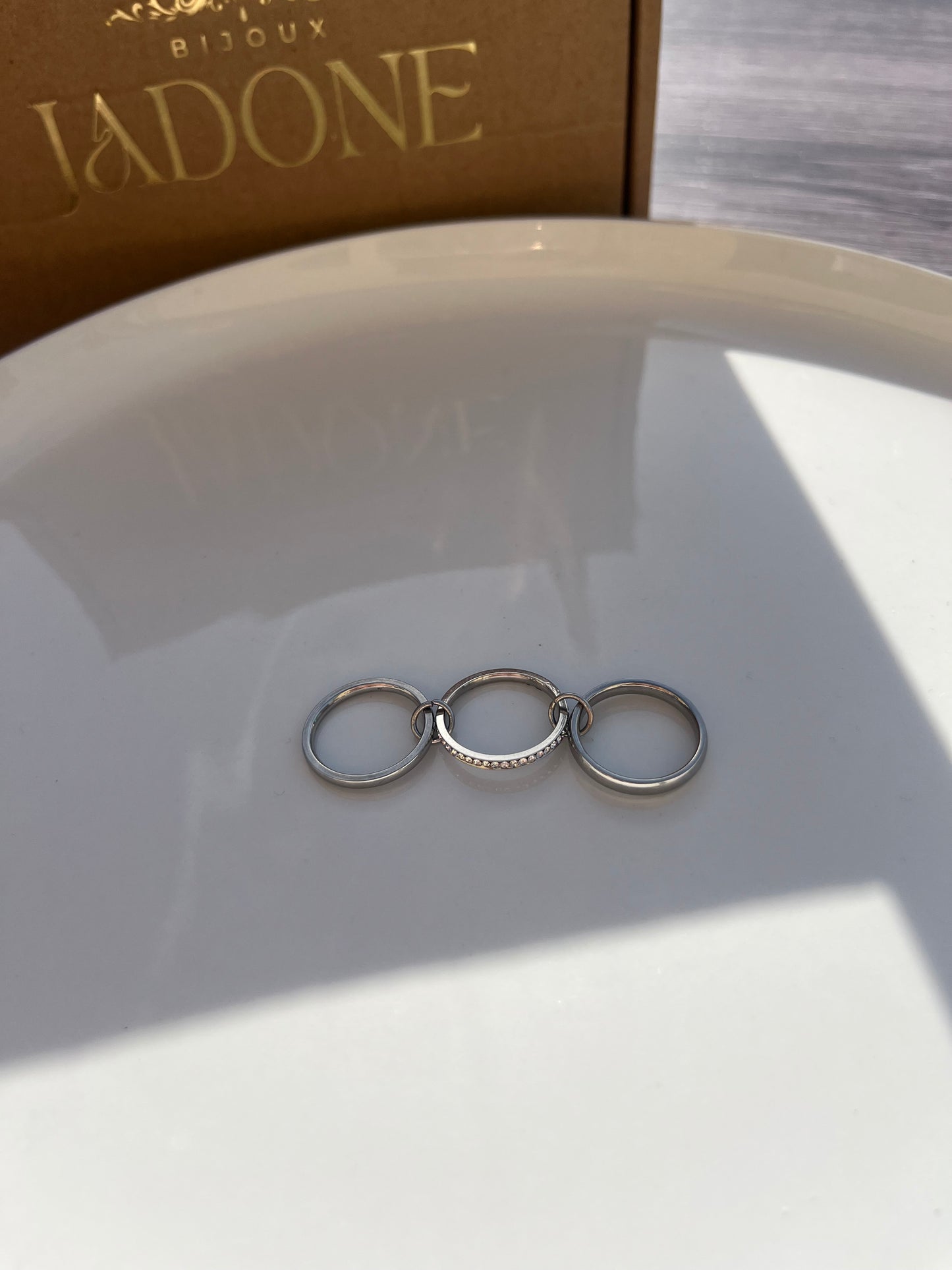 MALViNA l Bague dupe 3 anneaux doré ou argenté