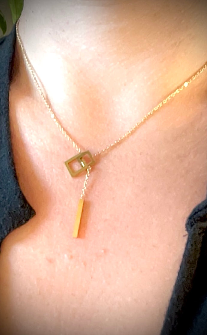 CÉLESTE l Collier doré géométrique