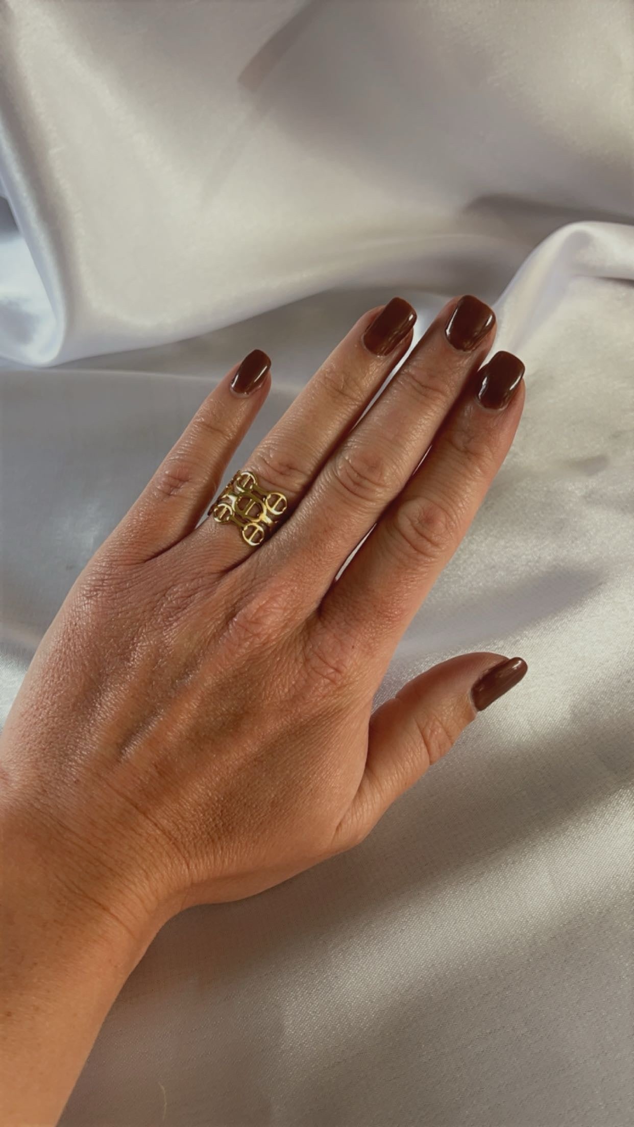 LOLi l Bague dorée en acier inoxydable