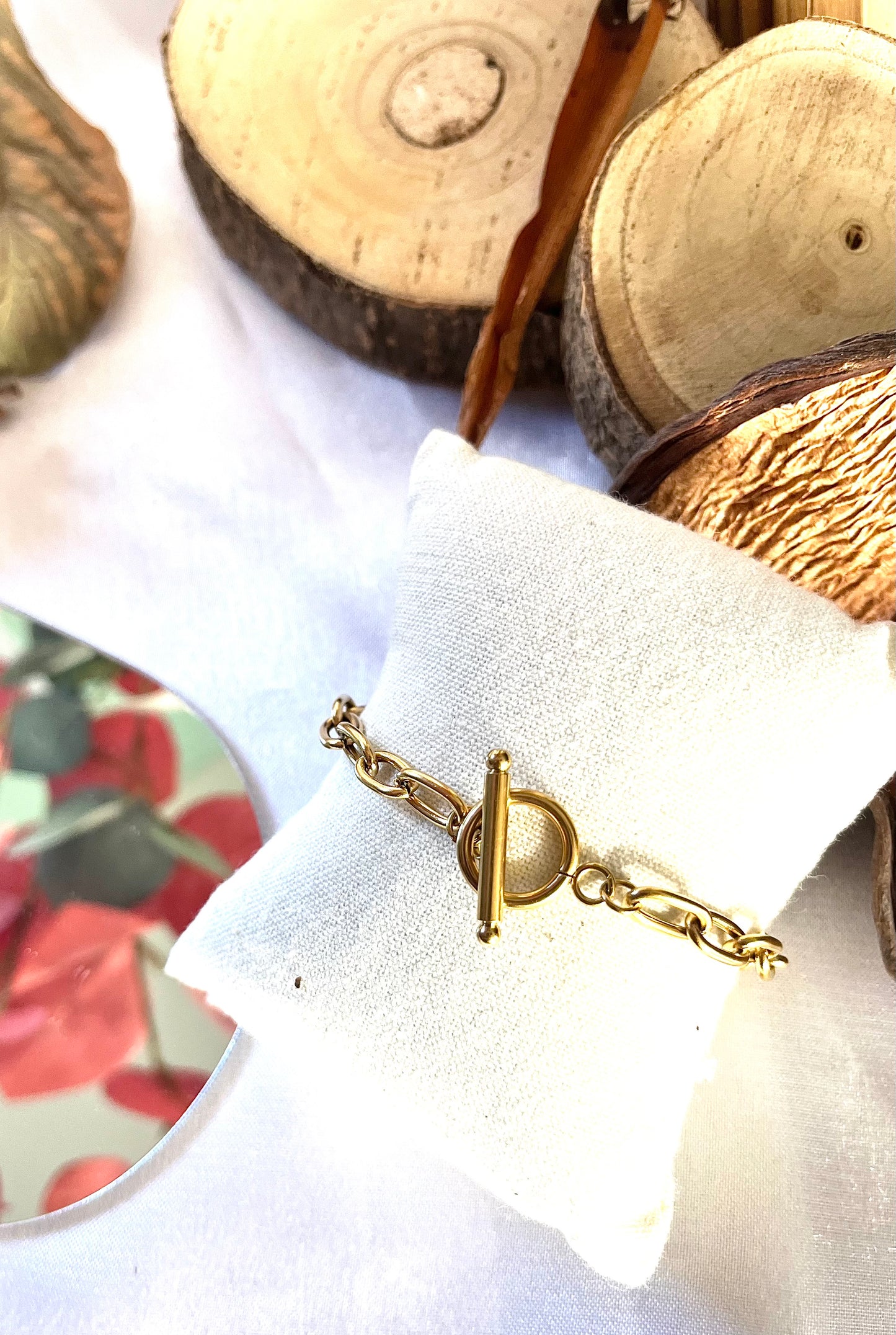 ORIANE l Bracelet doré grosse maille