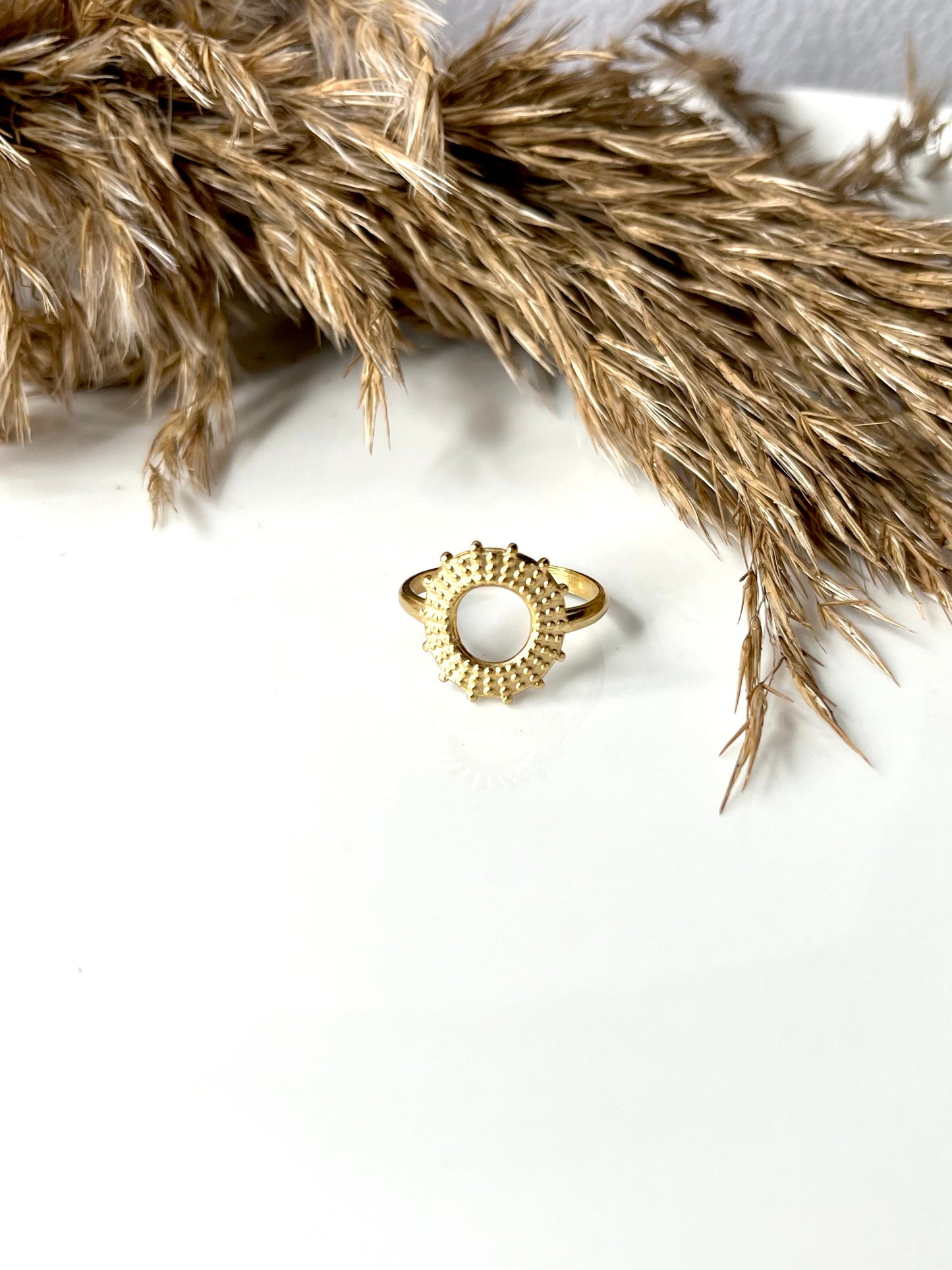 Imane l bague ajustable dorée