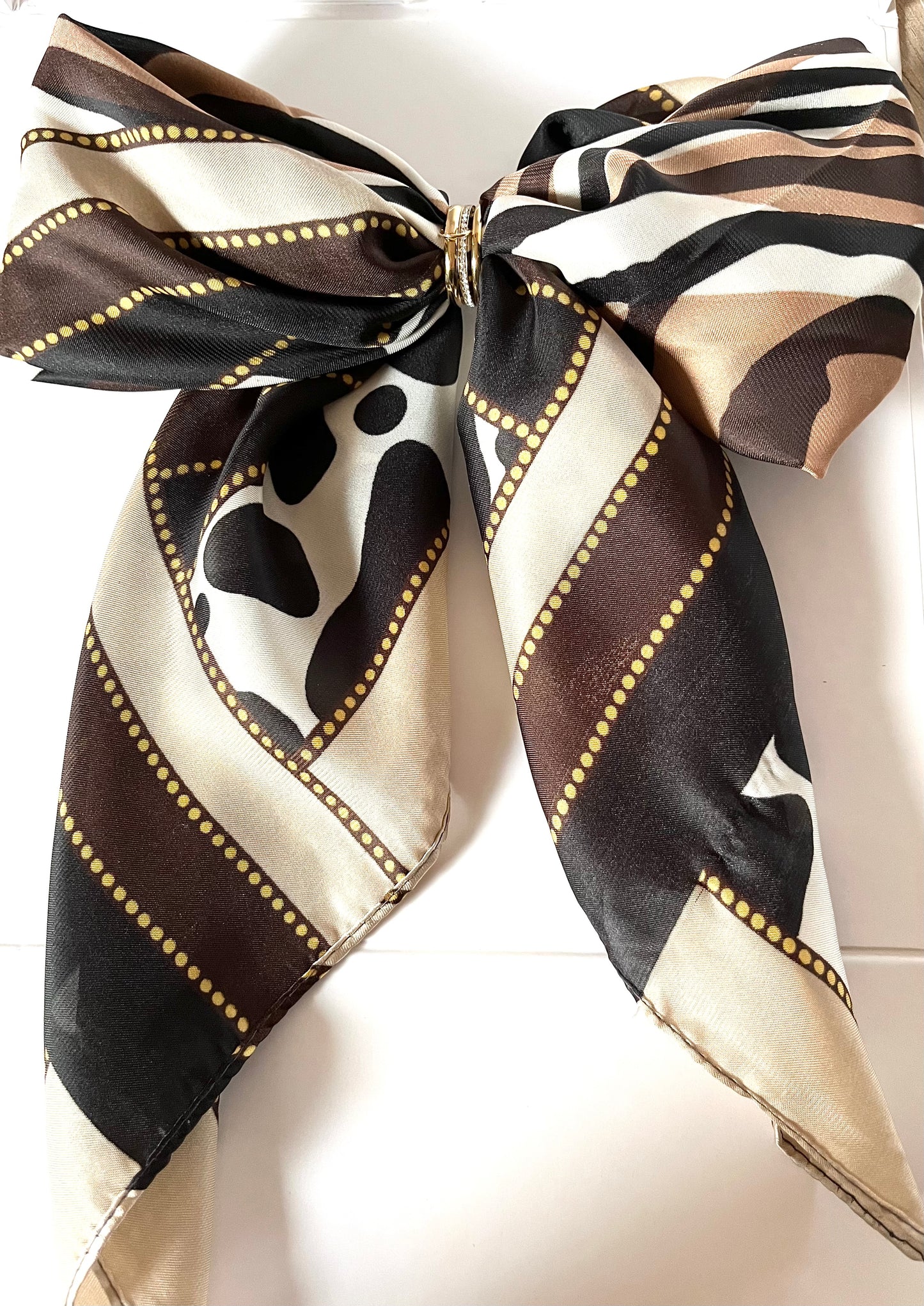 Brownie l Foulard élégant marron