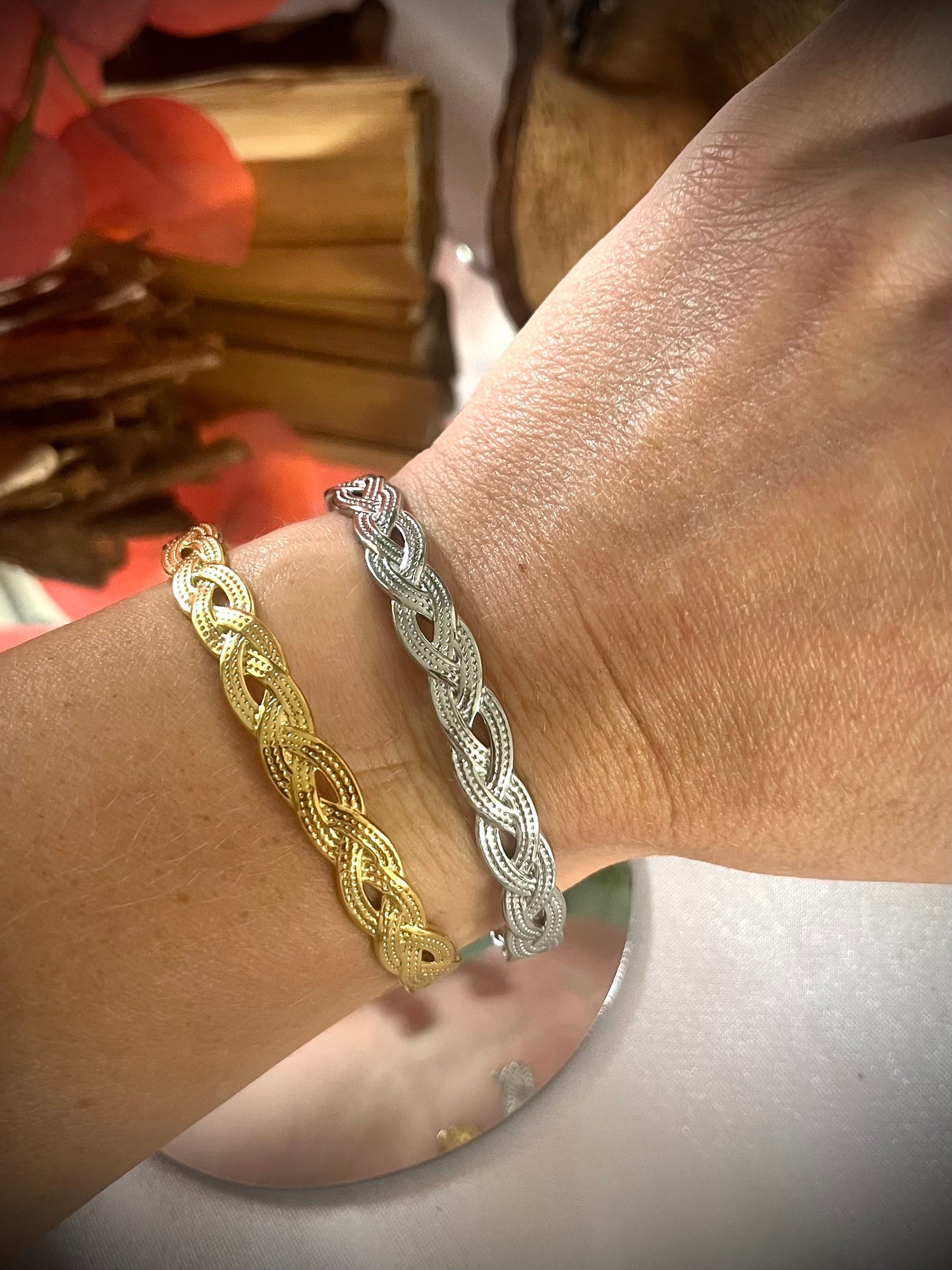 JULIANE l Bracelet doré ou argenté ajustable