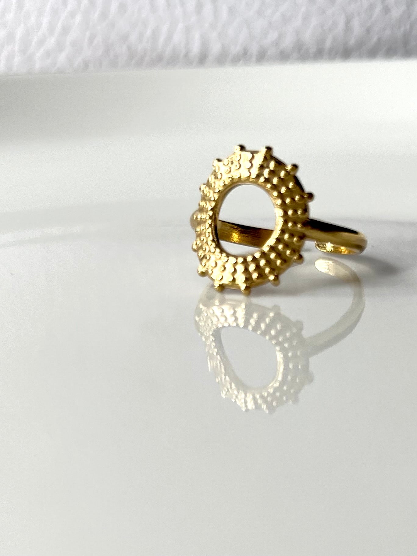 Imane l bague ajustable dorée