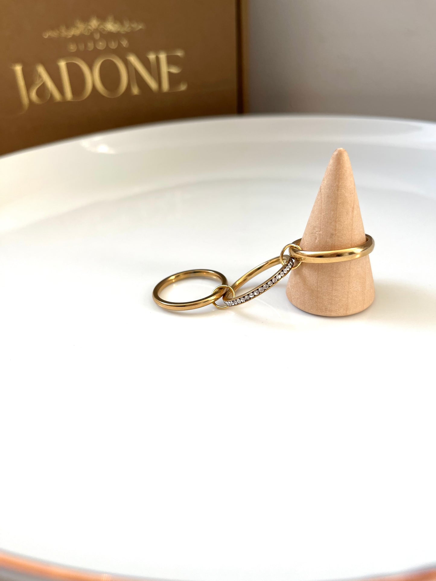 MALViNA l Bague dupe 3 anneaux doré ou argenté