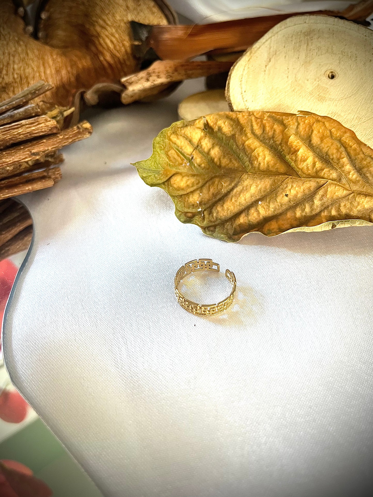 JUNE l Bague ajustable dorée ou argentée