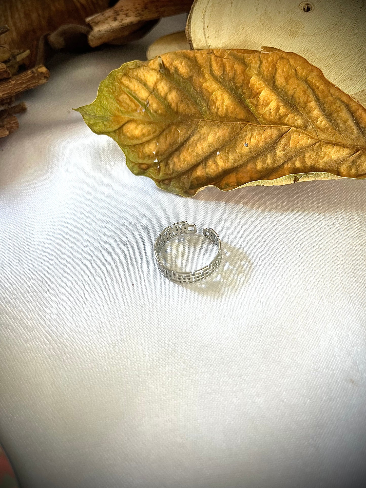 JUNE l Bague ajustable dorée ou argentée