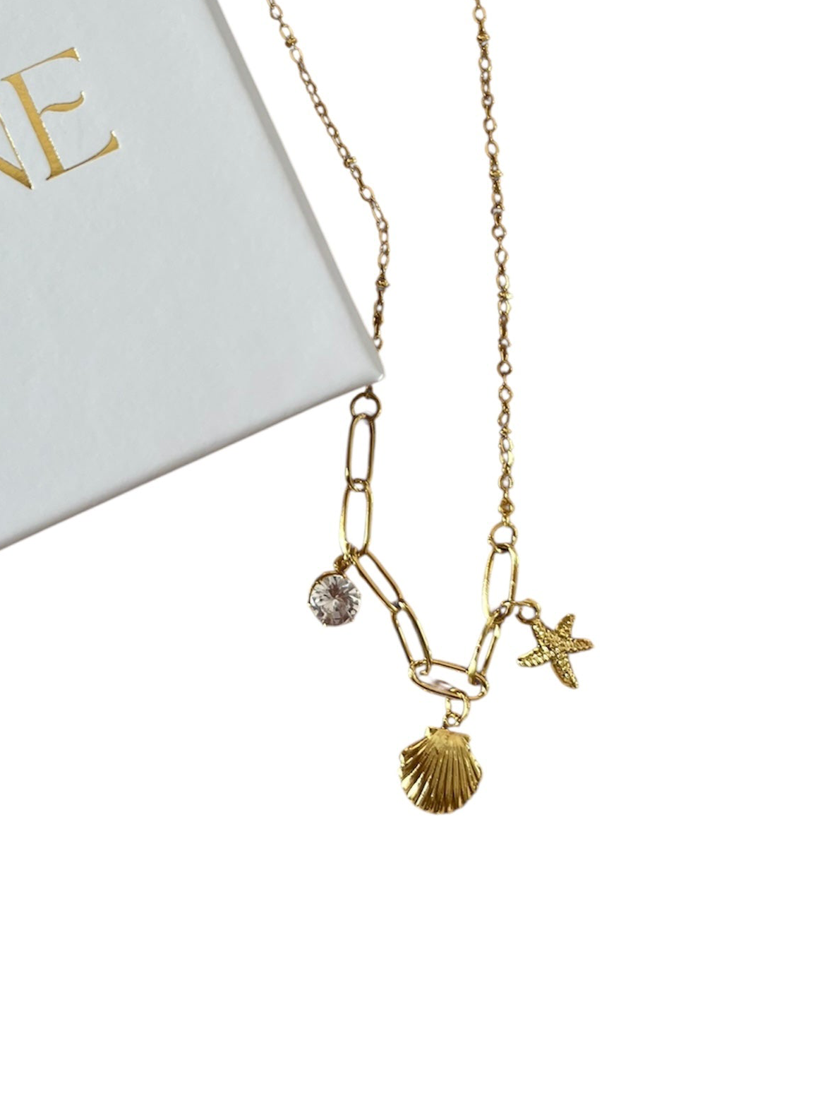 Mêla l Collier doré à breloque