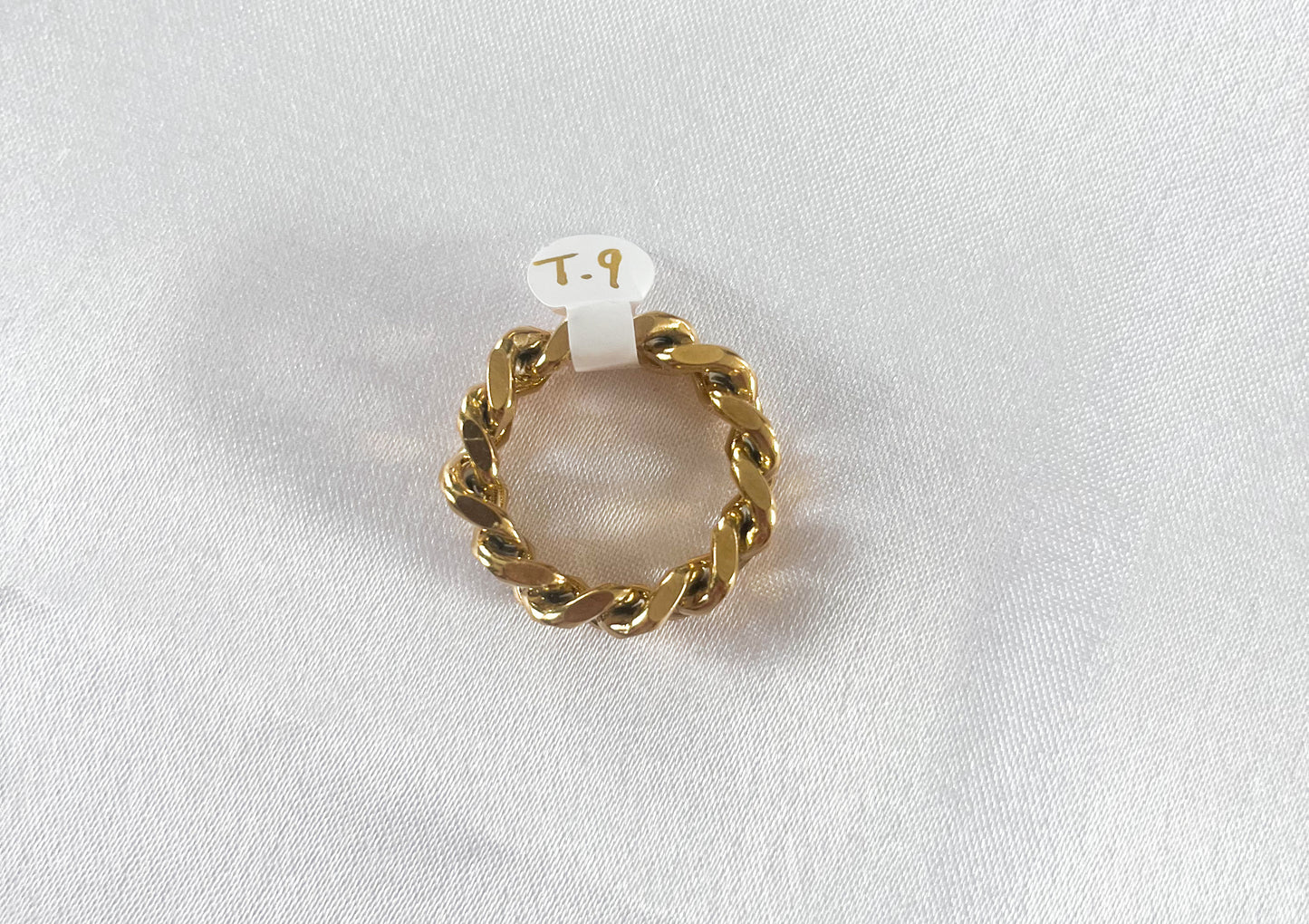 ABA l Bague doré ou argenté acier inoxydable