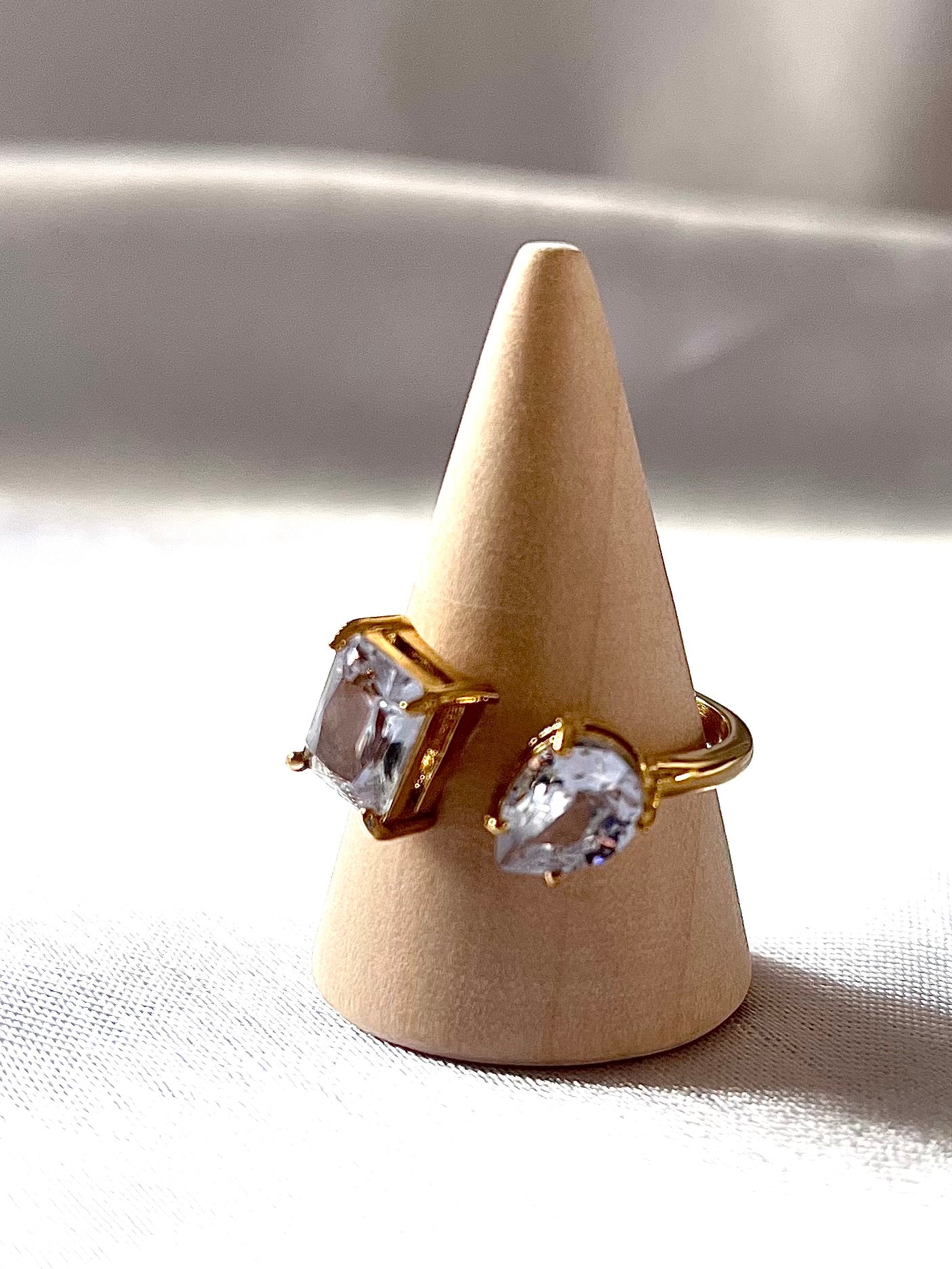CINDY l Bague doré zircon