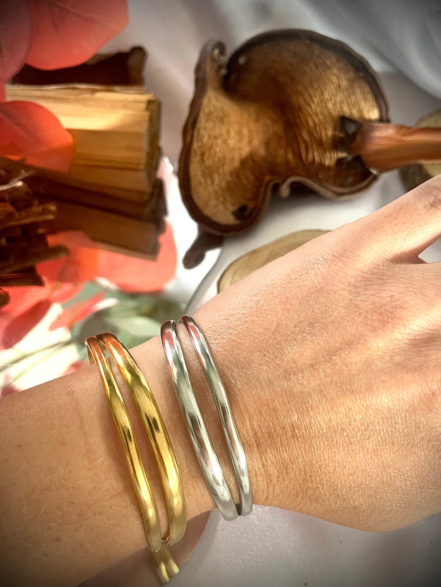 RYM l Bracelet ajustable doré ou argenté