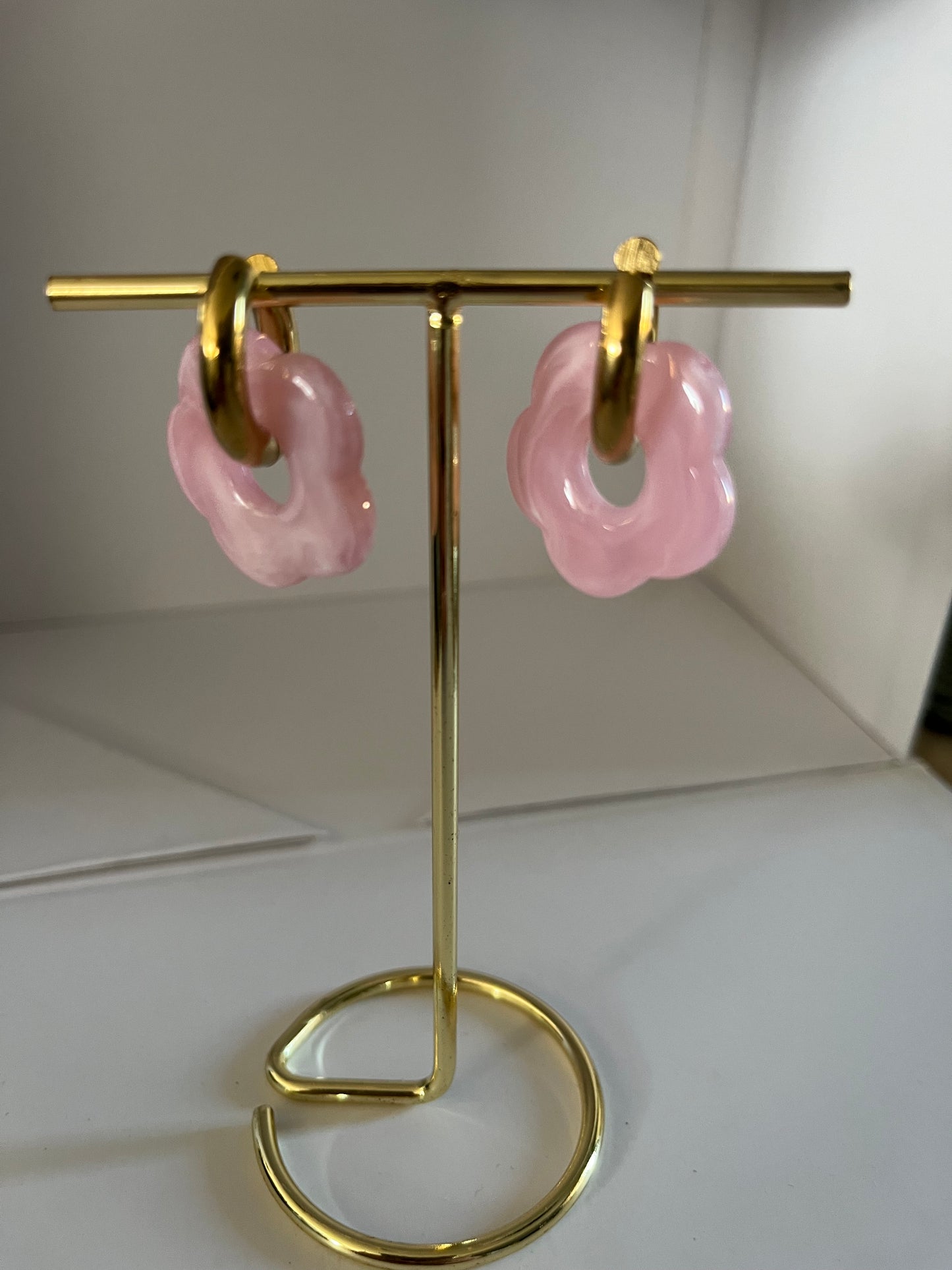 VILADY l Boucles d'oreilles créoles à fleur colorés
