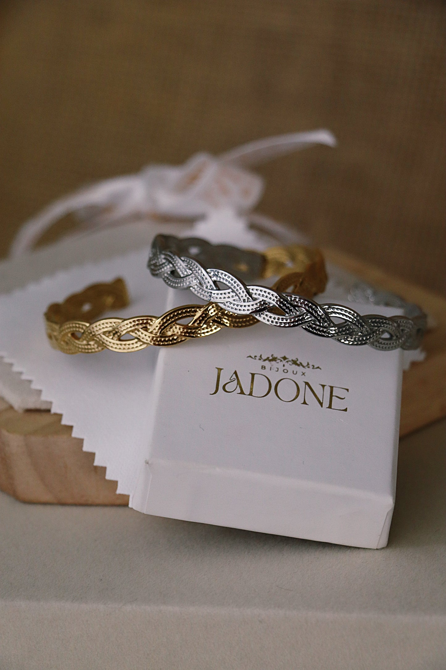 JULIANE l Bracelet doré ou argenté ajustable