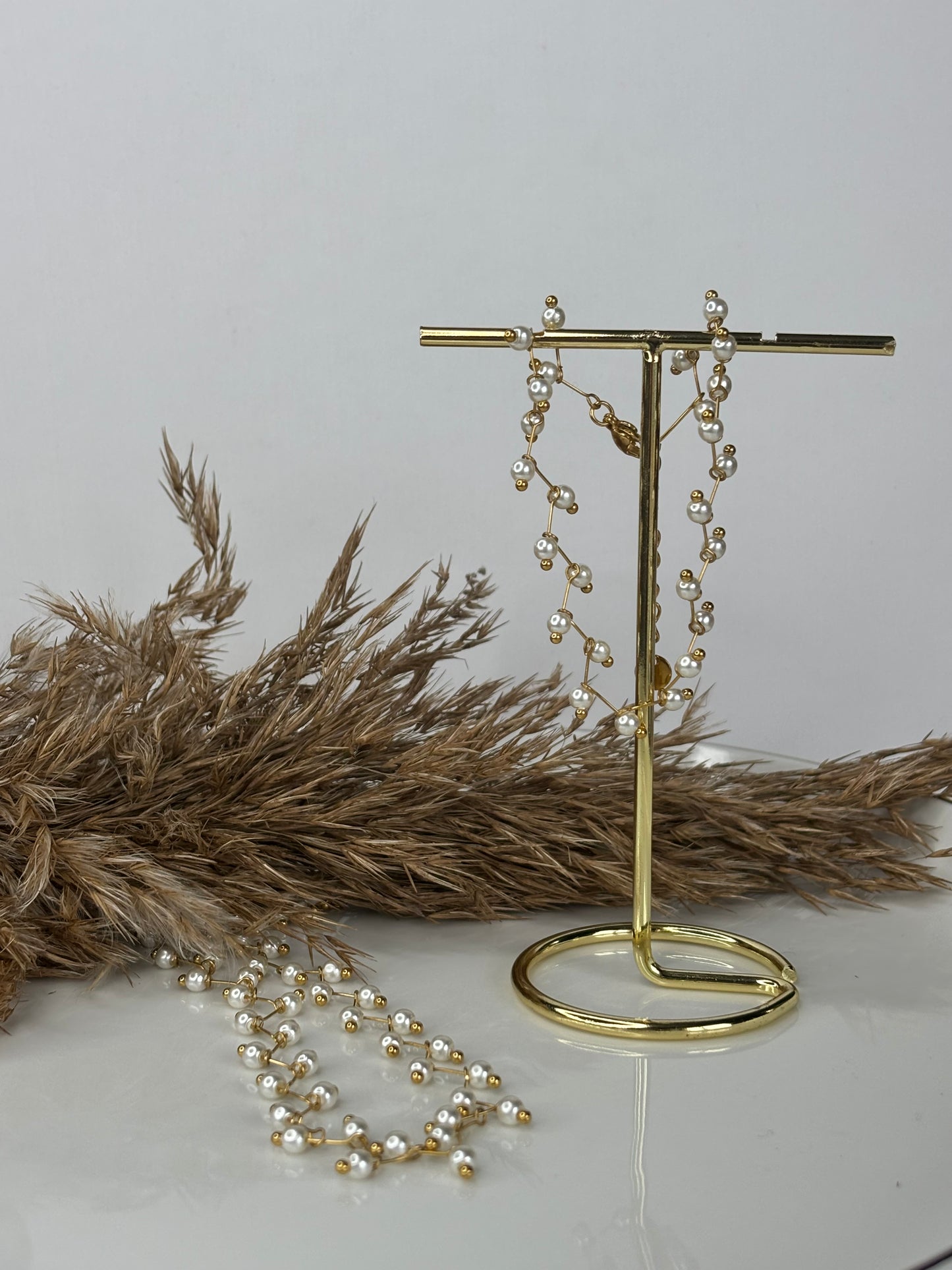 Laure l parure glamour perle blanche