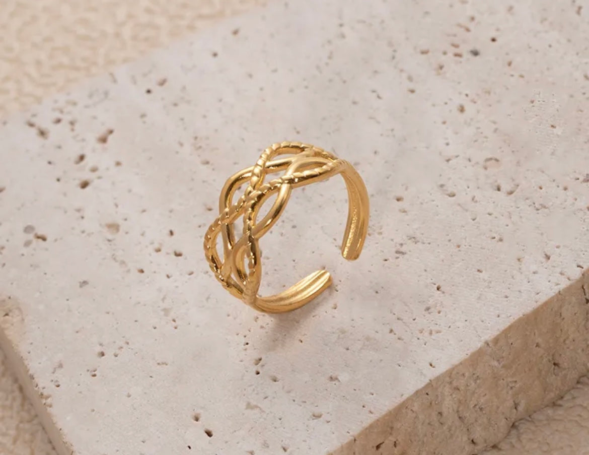 CLÉO l Bague ajustable dorée