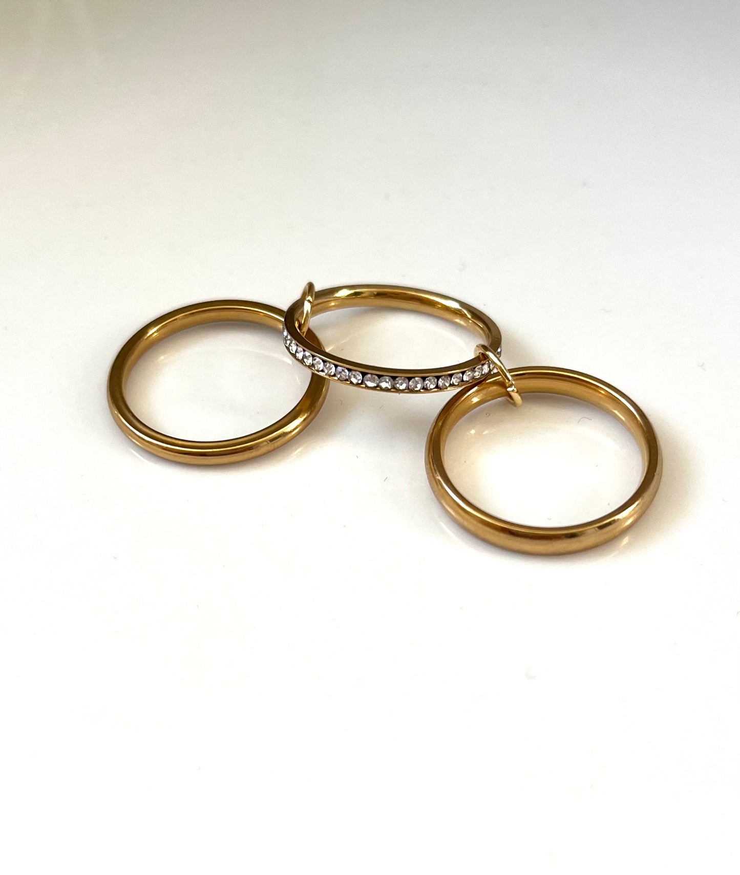 MALViNA l Bague dupe 3 anneaux doré ou argenté