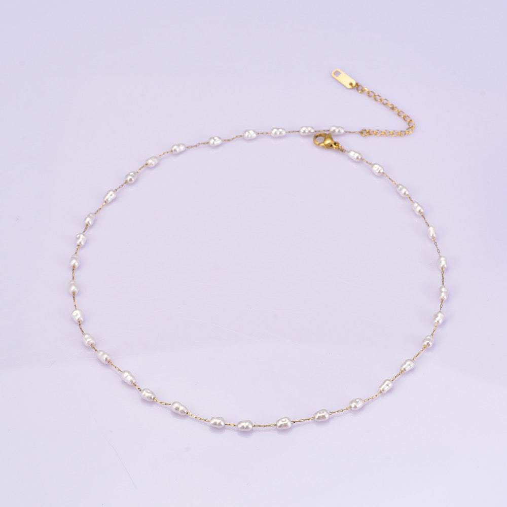 ANDREA l Collier doré et perles d'eau douce