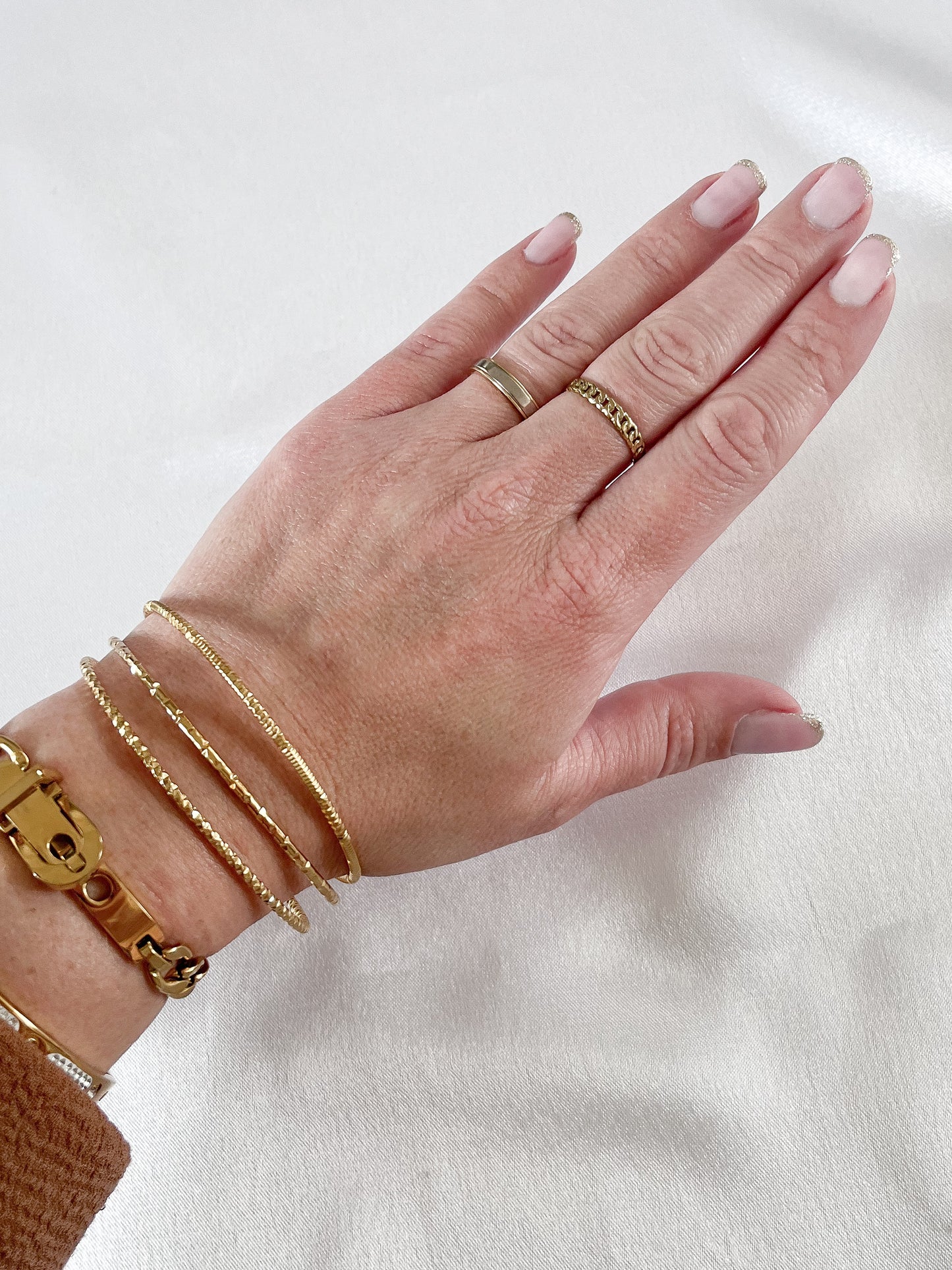 JADORE l Bracelets dorés x 3 en acier inoxydable