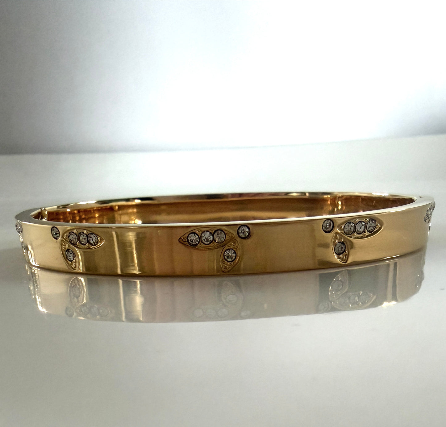 Berenice l bracelet jonc doré zircon blanc