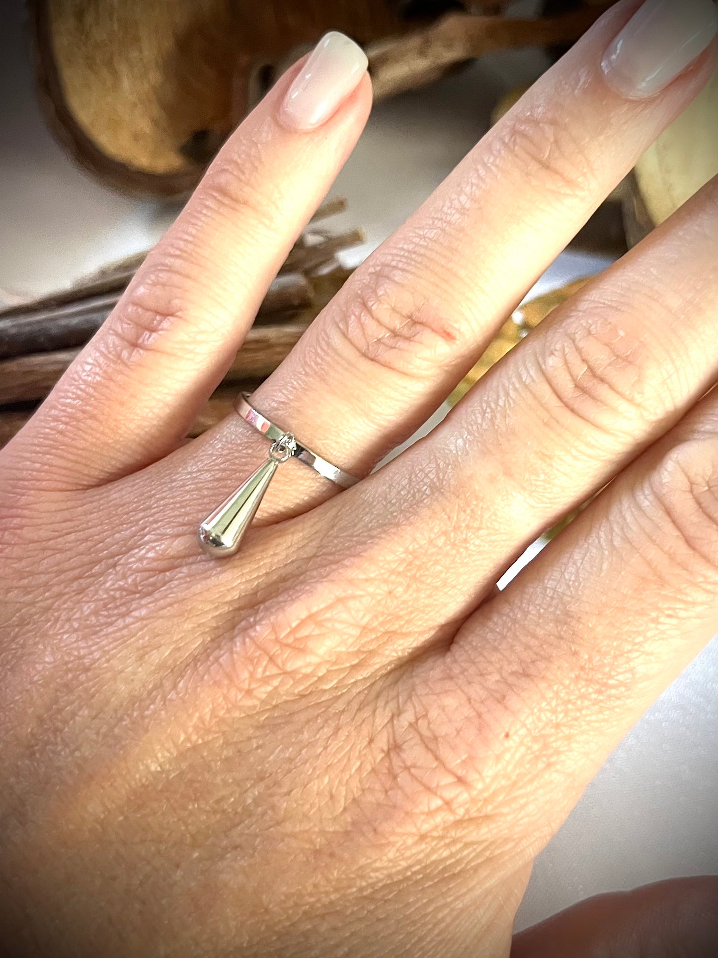 NINA l Bague ajustable goutte