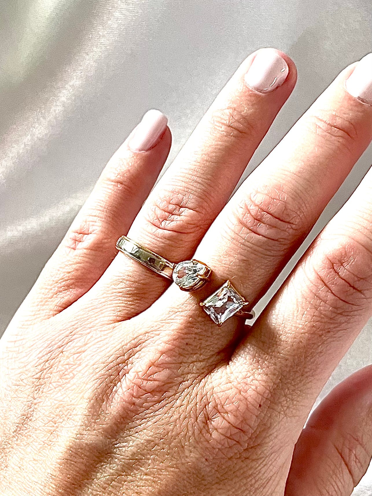 CINDY l Bague doré zircon