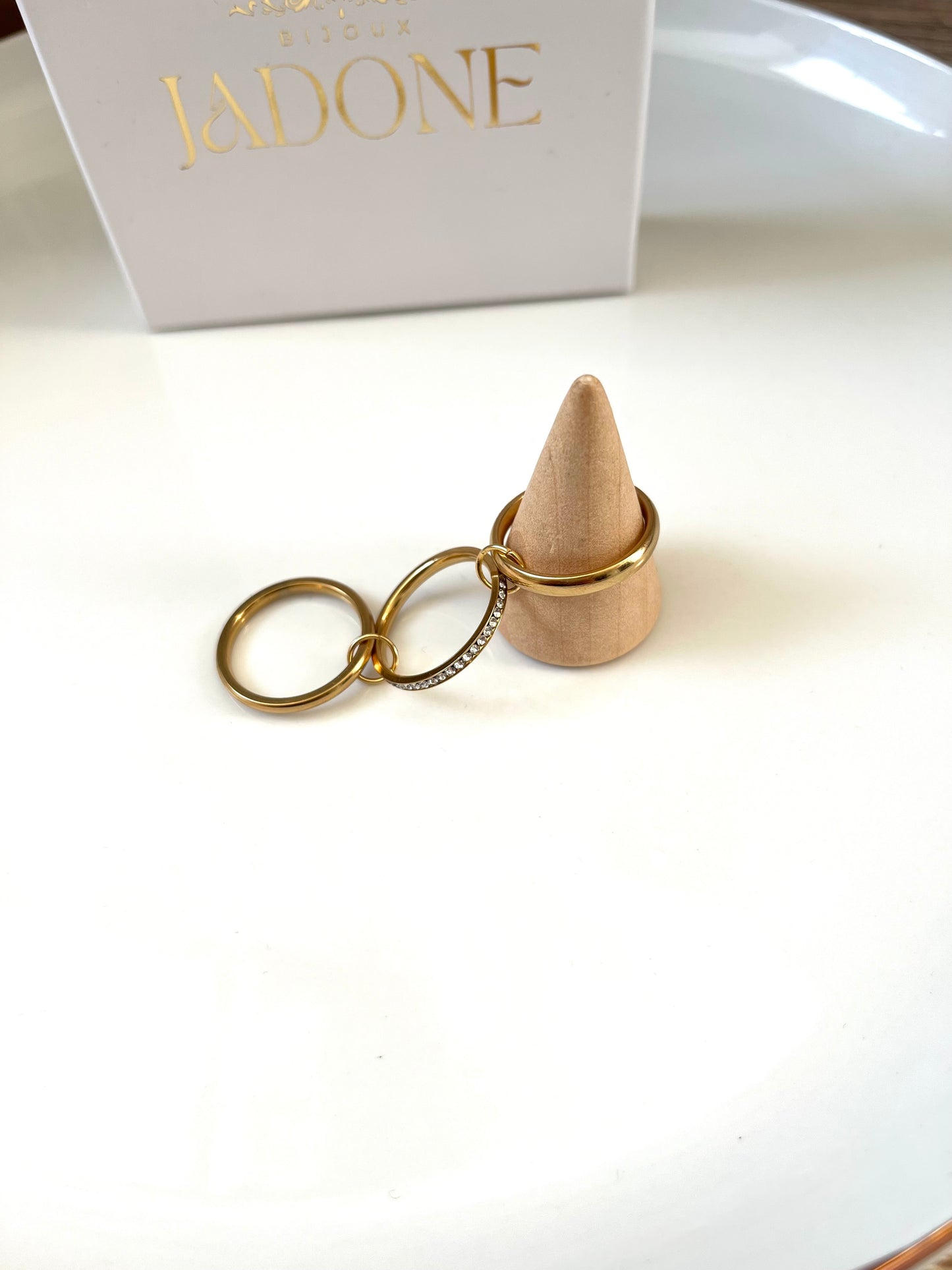 MALViNA l Bague dupe 3 anneaux doré ou argenté