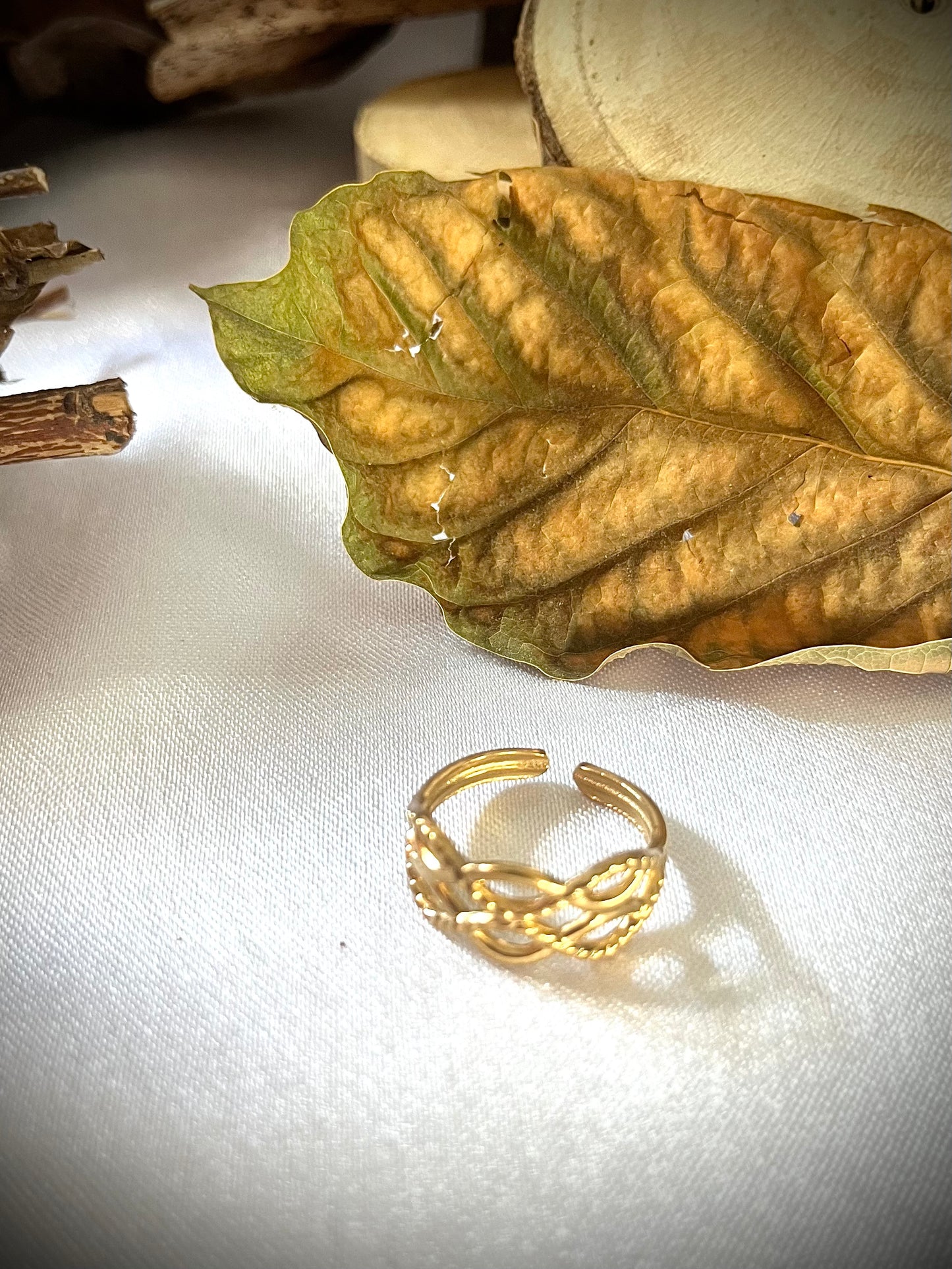CLÉO l Bague ajustable dorée