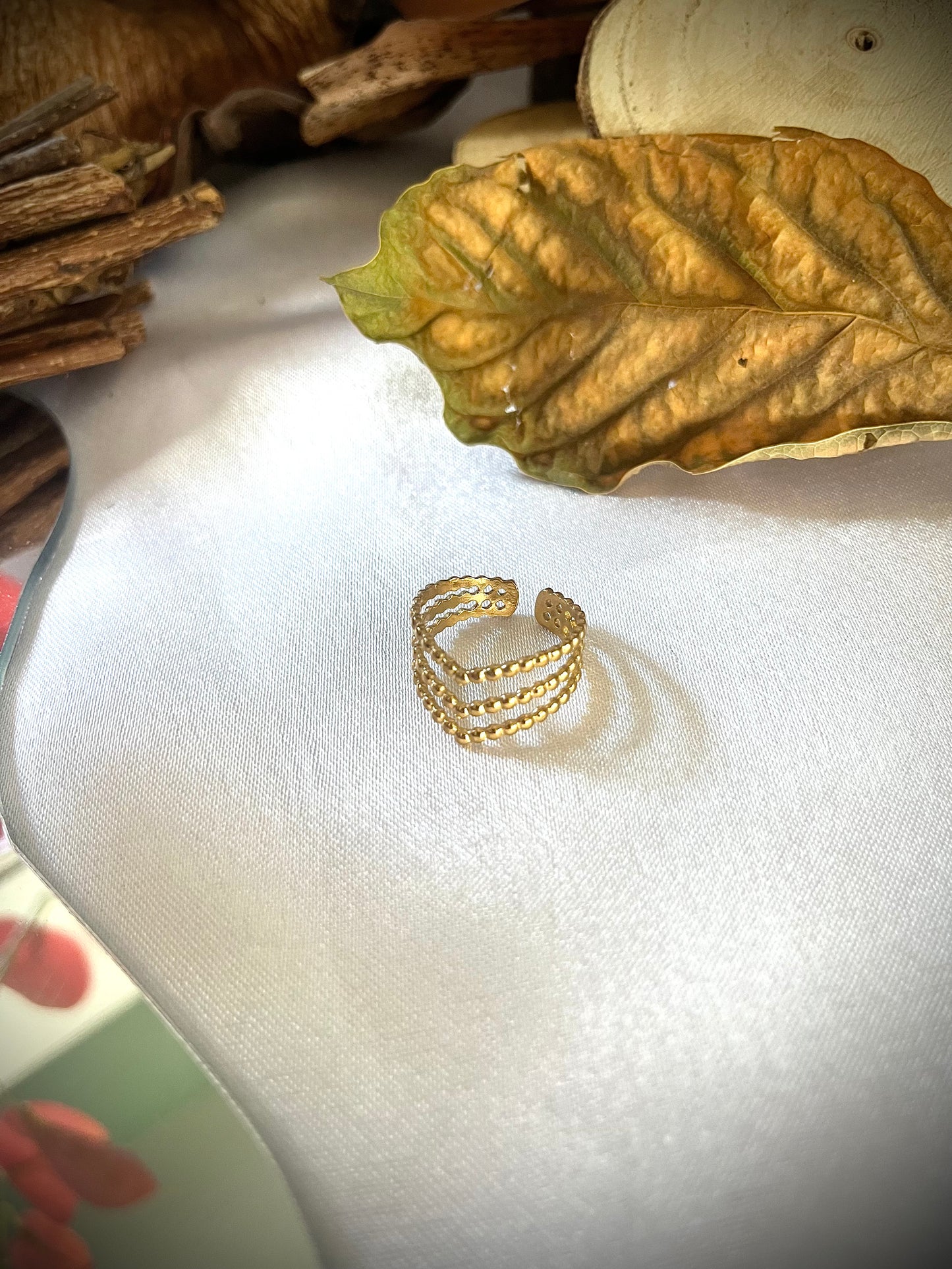 KLERVIA l Bague ajustable dorée ou argentée