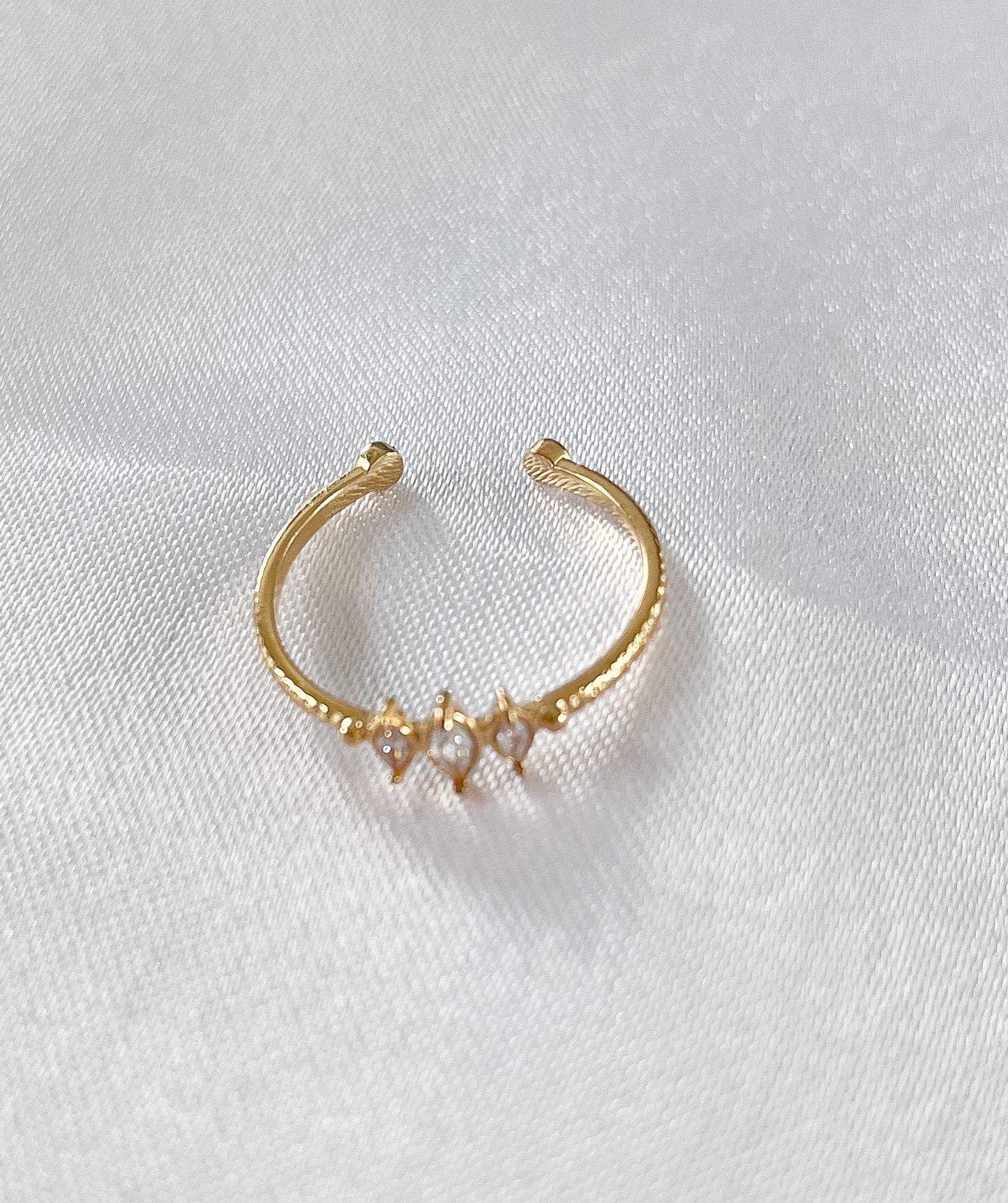 LUNA l Bague dorée en acier inoxydable