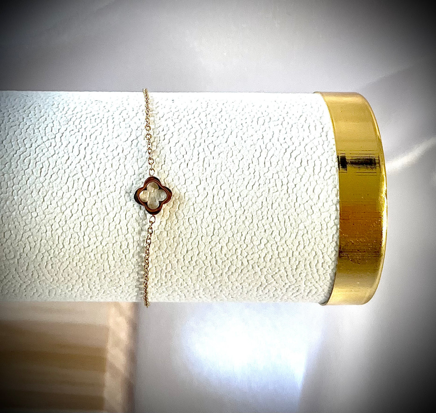 LUCKY l Bracelet doré en acier inoxydable