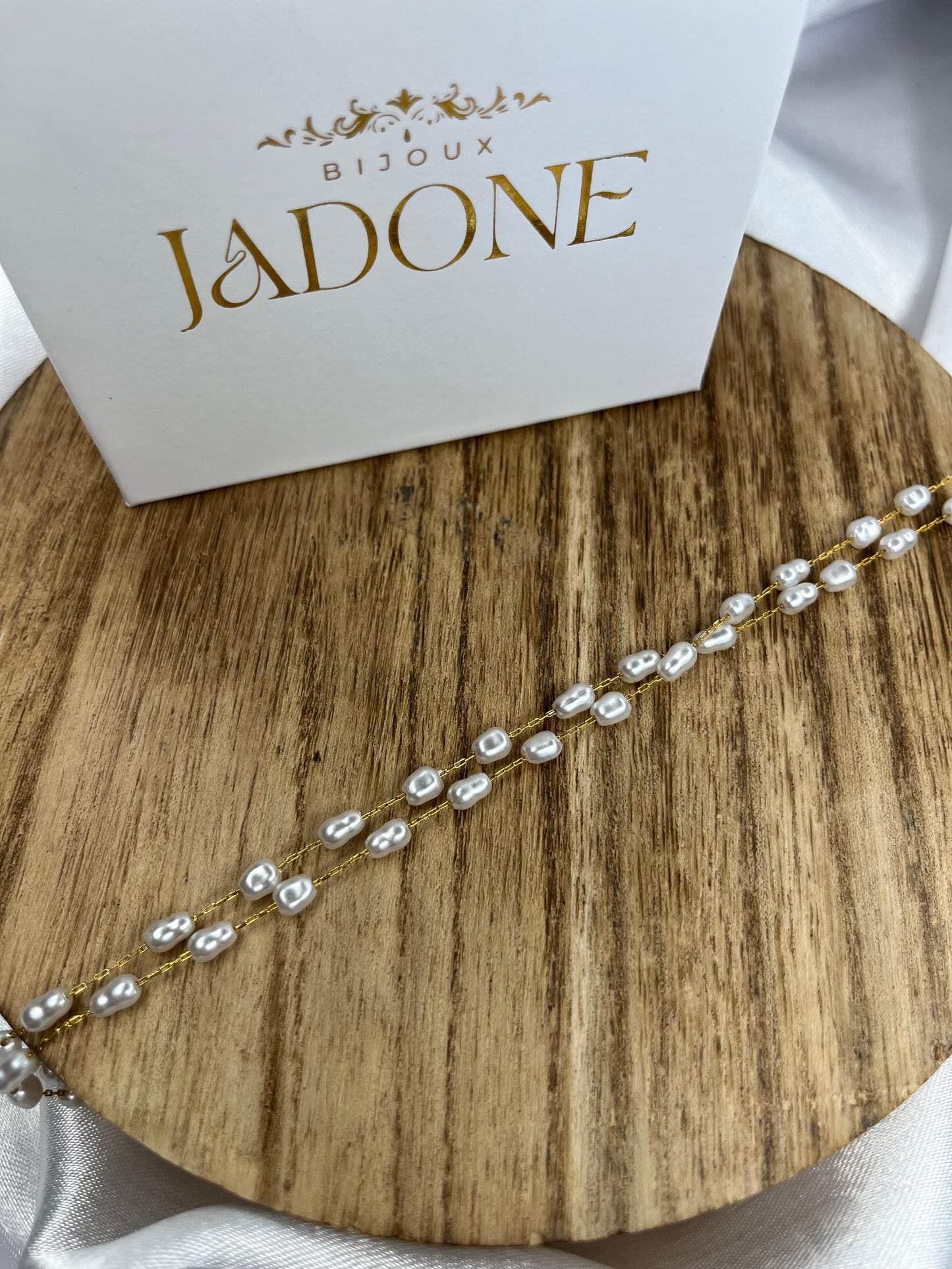 ANDREA l Collier doré et perles d'eau douce