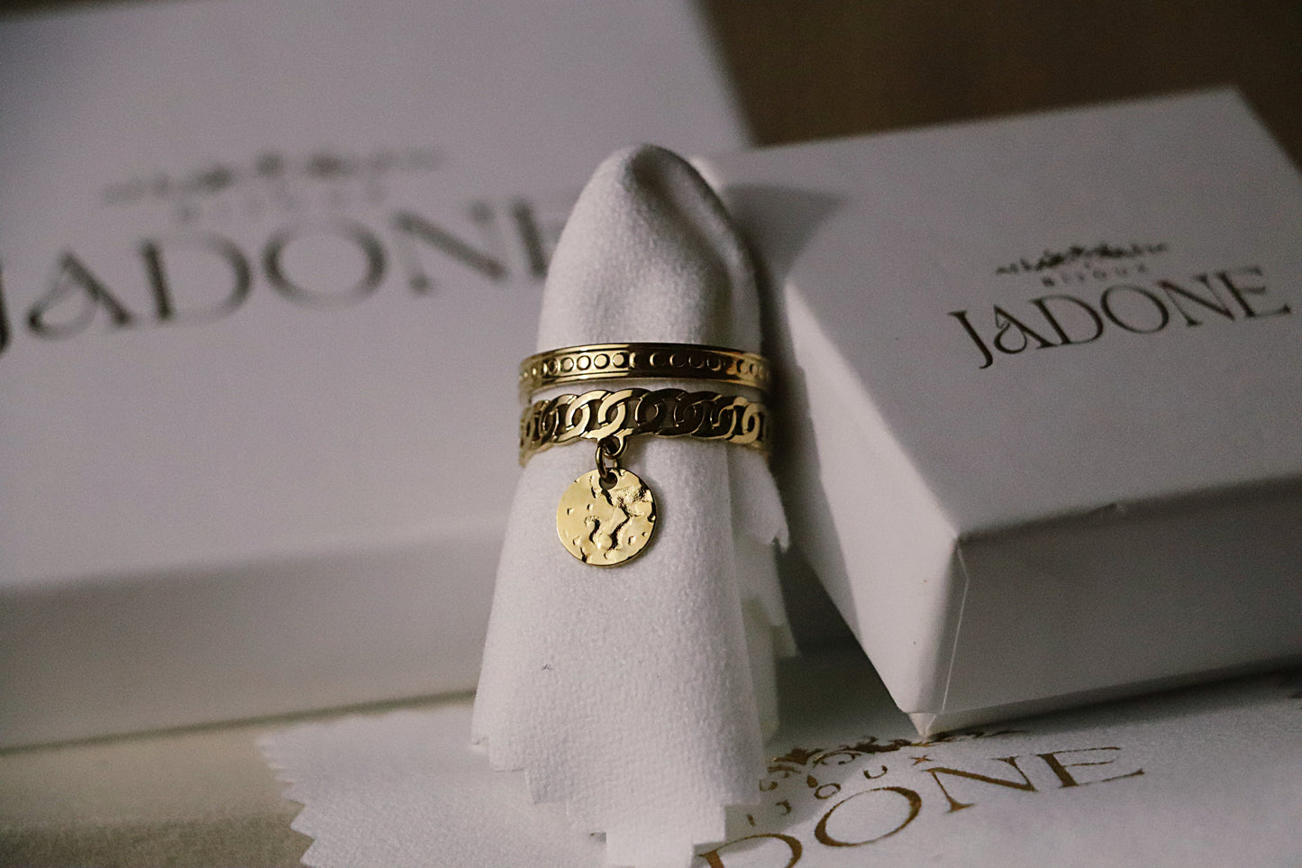 CLEIA l Bague breloque dorée