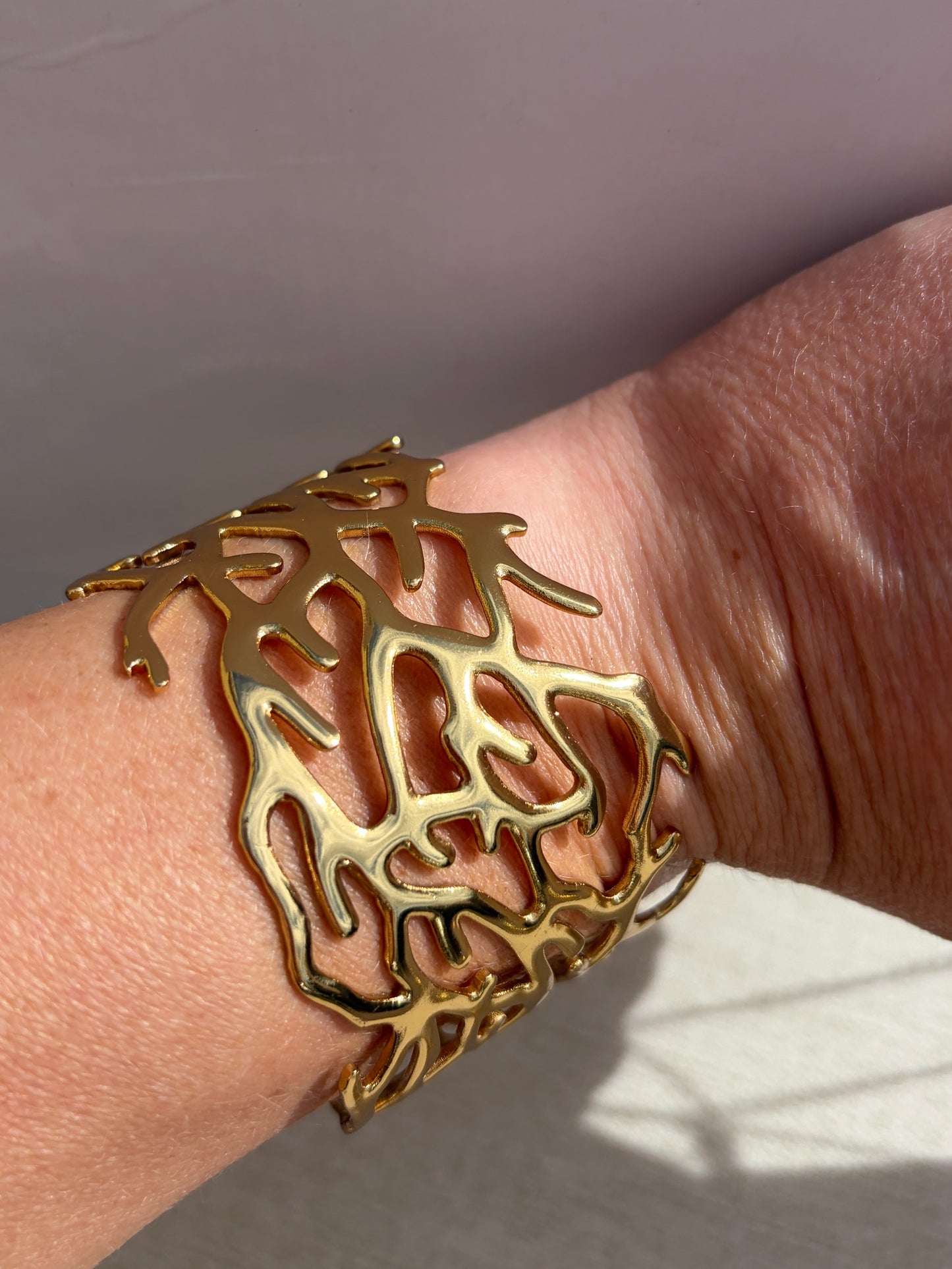 Écume l bracelet jonc doré ajustable