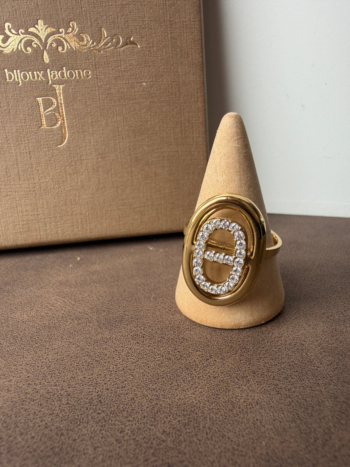 Ritel - bague ajustable dorée noeud marin